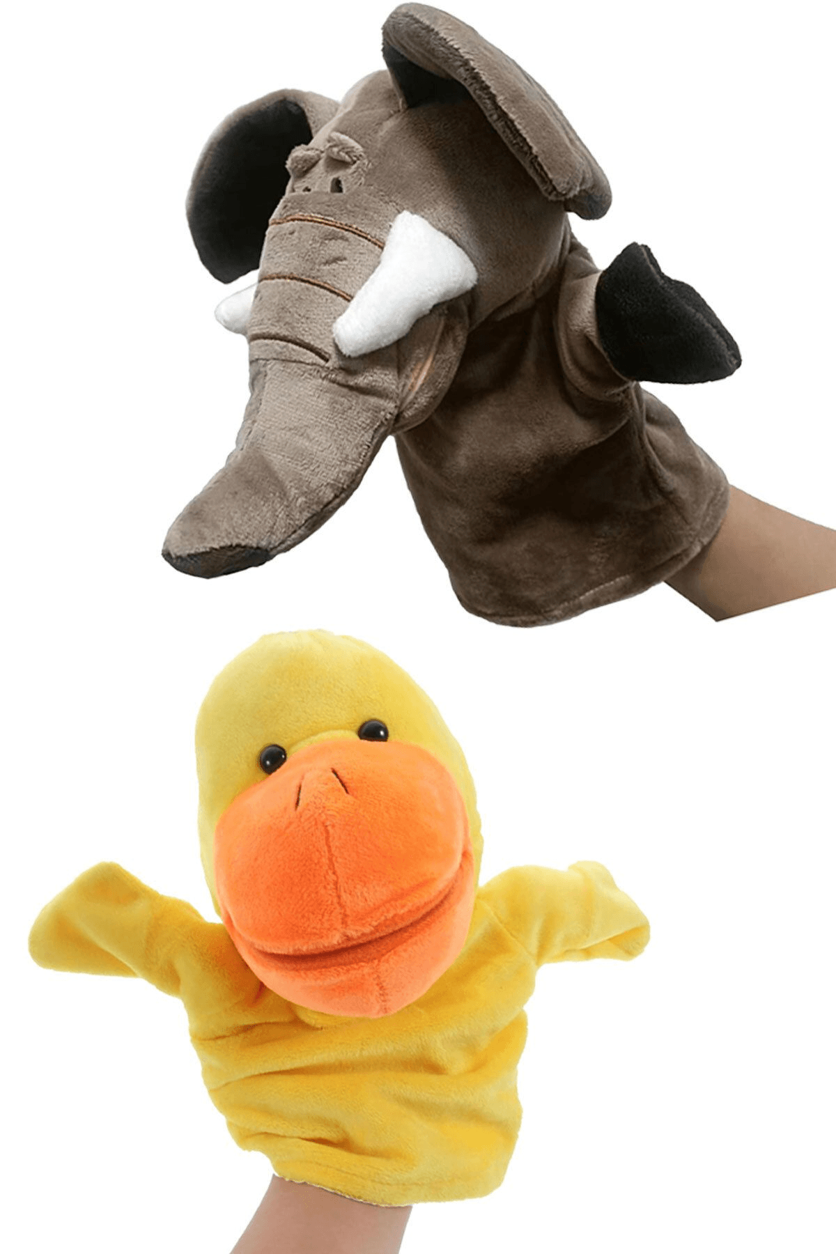 Kukla 8 Adet Eğitici ve Eğlenceli Peluş Kukla Seti Ağzı Hareket Eden El Kuklası