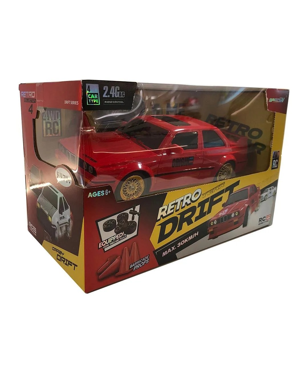 Retro Drift 1:16 Ölçek 2.4G RC Araba 7.4V Lithium Şarj Edilebilir Harika Drift