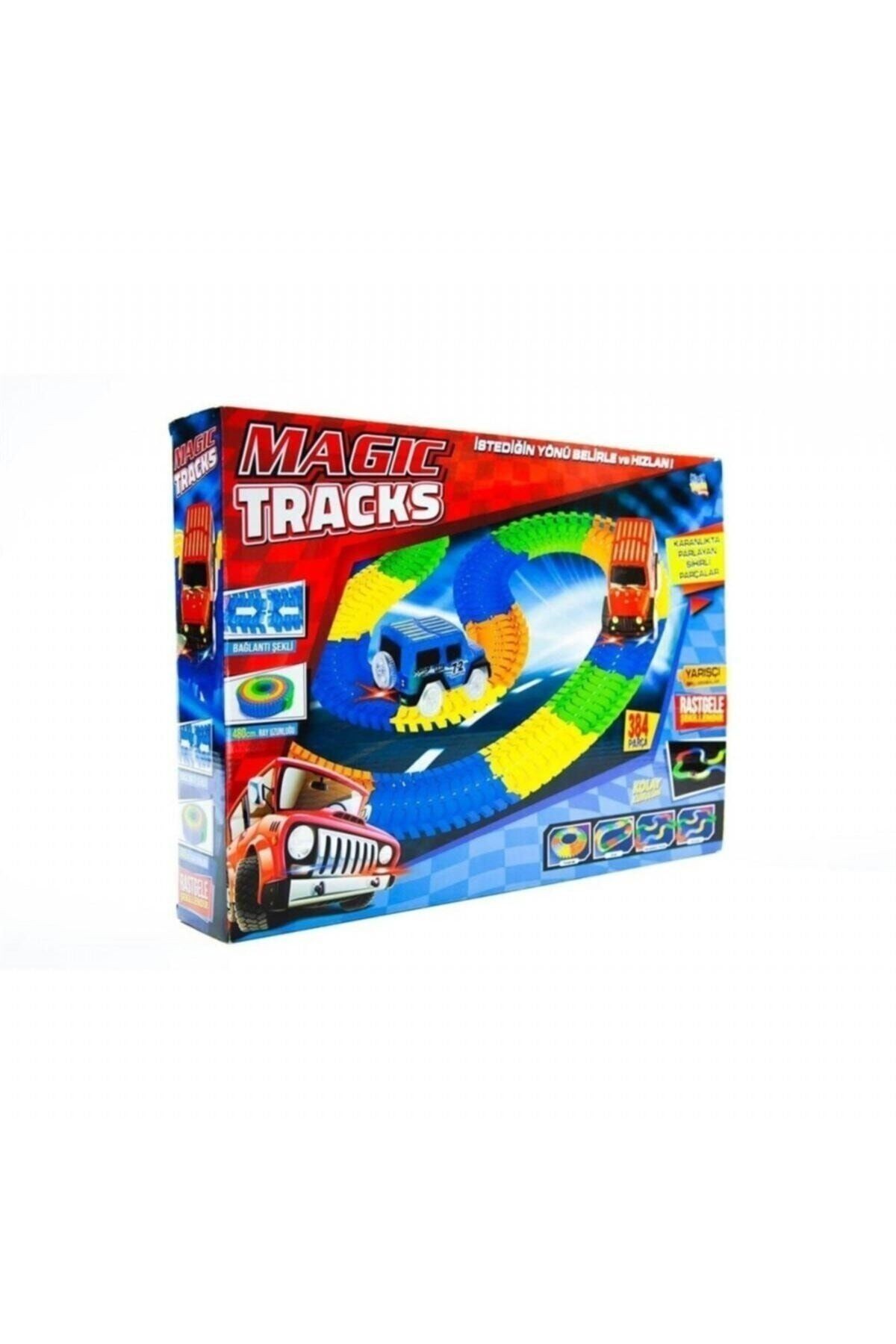 Işıklı Yol Magic Tracks Yol Oyun Seti 384 Parça - Araba Yolu Seti - Araba Parkuru Seti