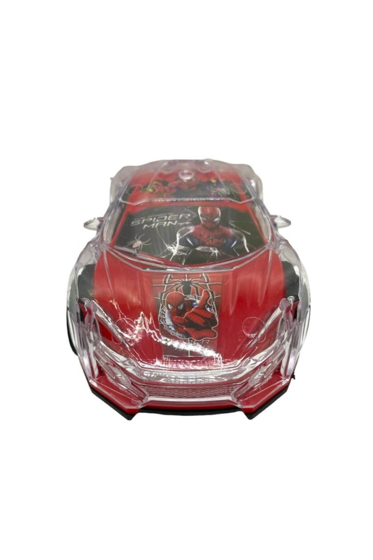 Spiderman Işıklı Sesli Çarp dön Oyuncak Araba 25 cm