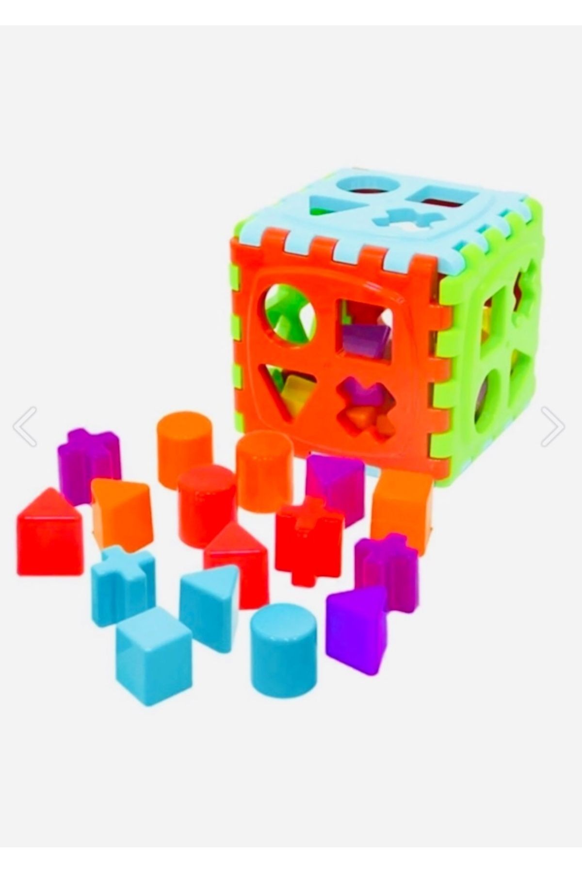 Sevimli Kule + Geometrik Şekiller Bulmaca + Bul Tak Puzzle Eğitici Zeka Geliştirici Set