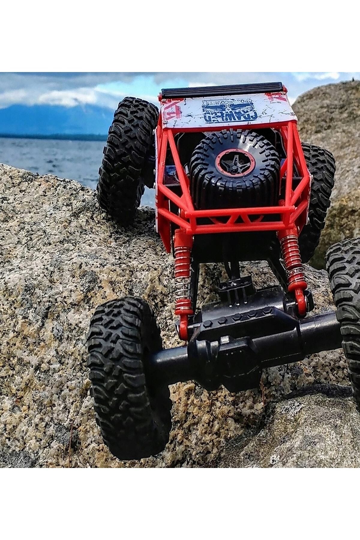 R/c 1:18 Rock Crawler 4x4 Wd Uzaktan Kumandalı Araba Buggy Jeep - Kırmızı