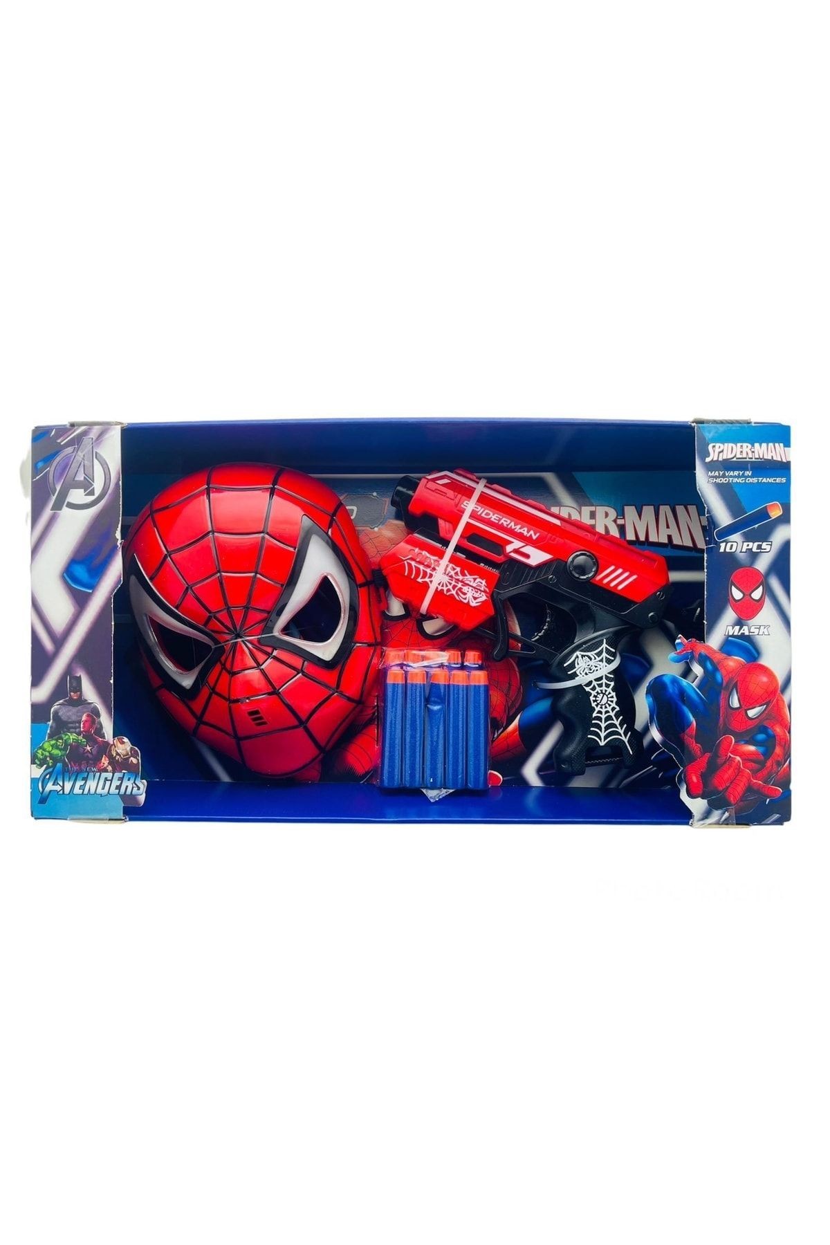 Kutulu Maskeli Spiderman Dart Atan Silah