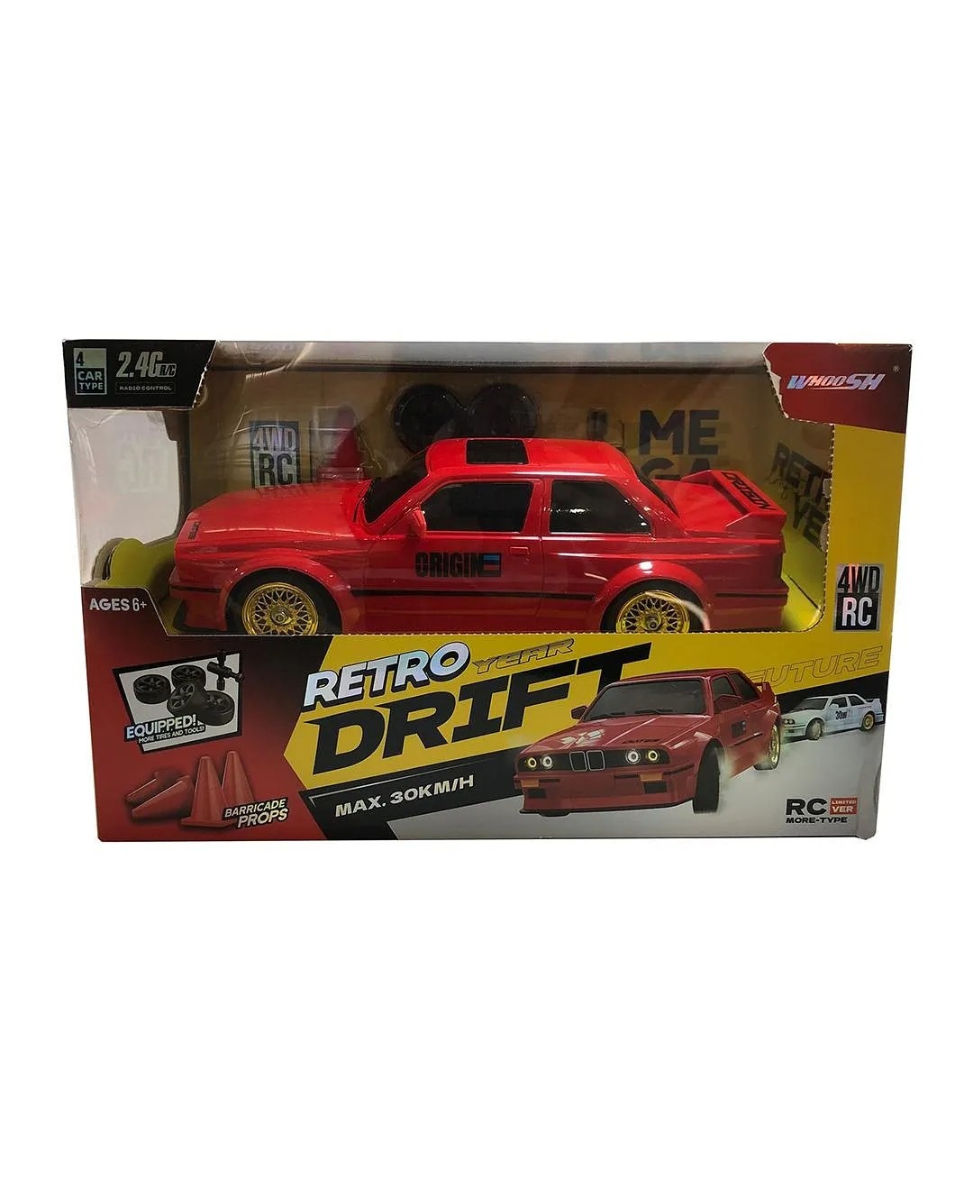 Retro Drift 1:16 Ölçek 2.4G RC Araba 7.4V Lithium Şarj Edilebilir Harika Drift
