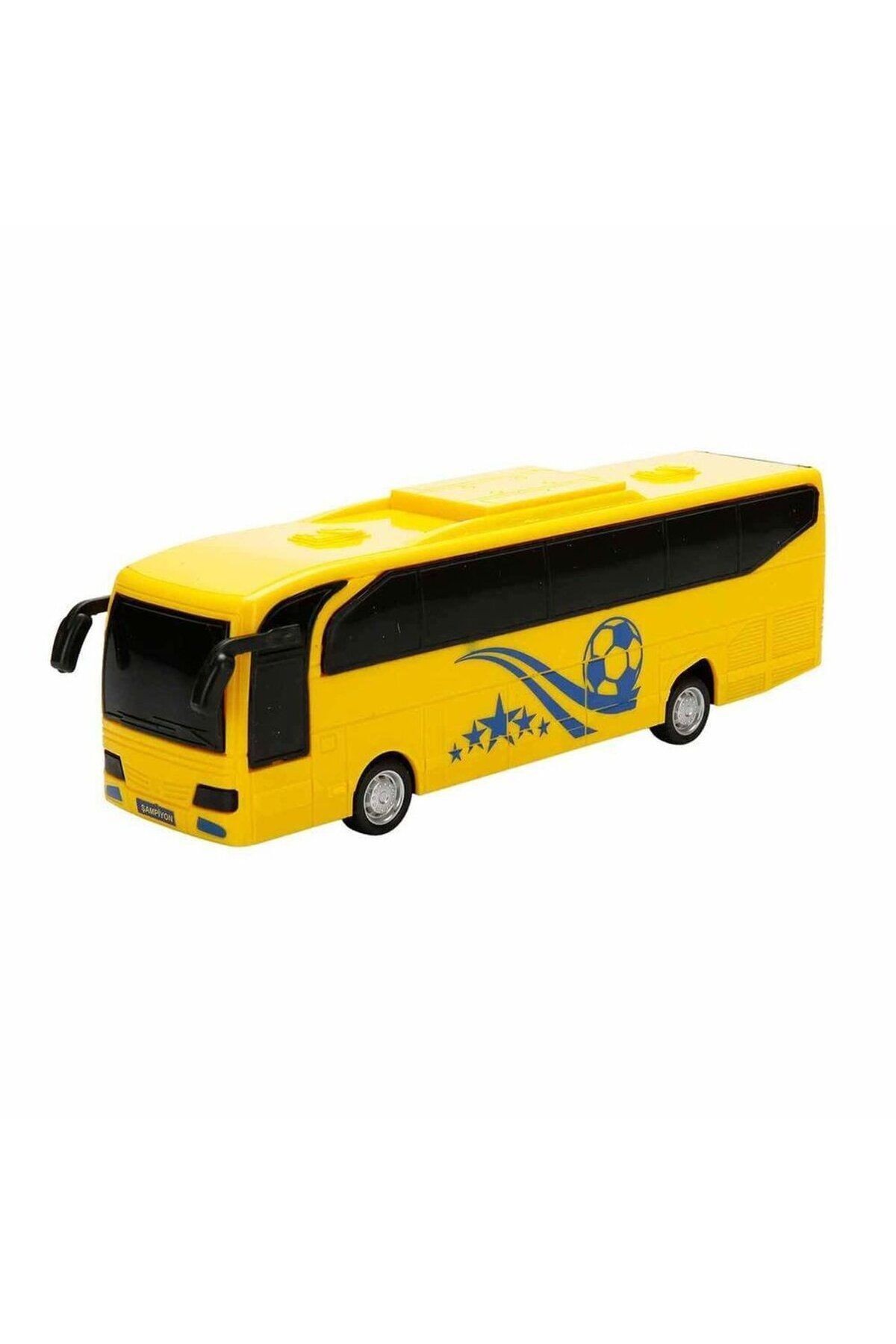 Oyuncak Sürtmeli Okul Otobüsü Sürtmeli Okul Arabası Desenli Otobüs Sarı Renk Oyuncak Otobüs 22 cm