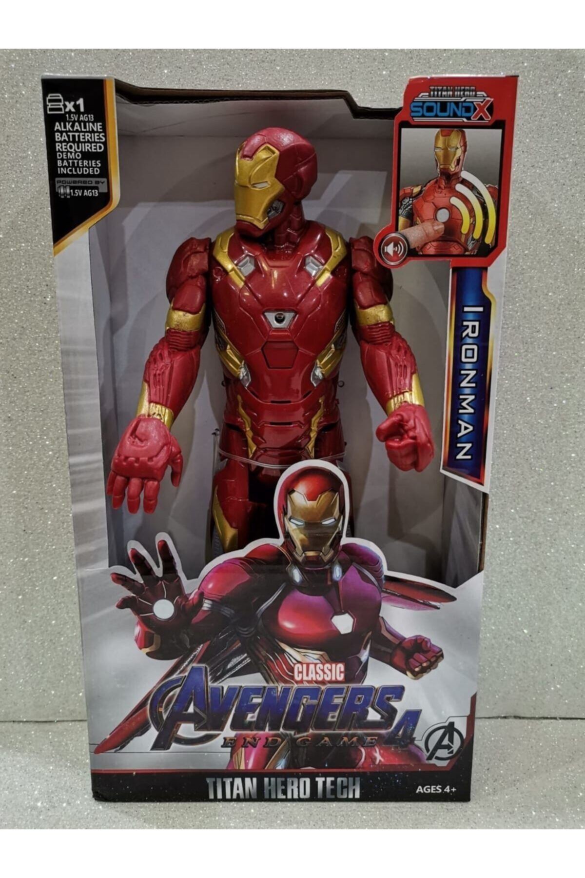 Iron-man Action Figür Kahraman Oyuncak Işıklı Konuşan 28.5 Cm Ir