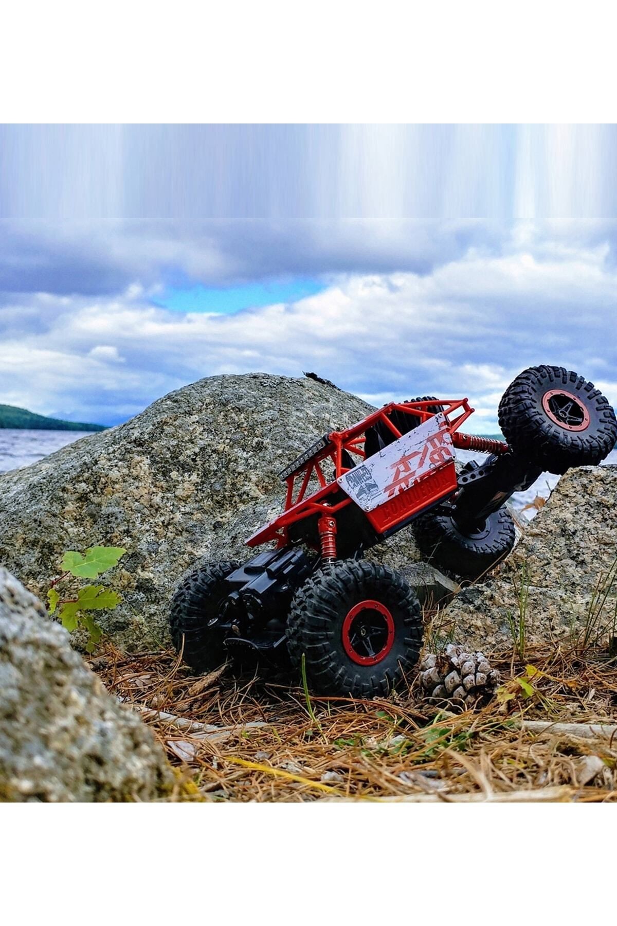 R/c 1:18 Rock Crawler 4x4 Wd Uzaktan Kumandalı Araba Buggy Jeep - Kırmızı