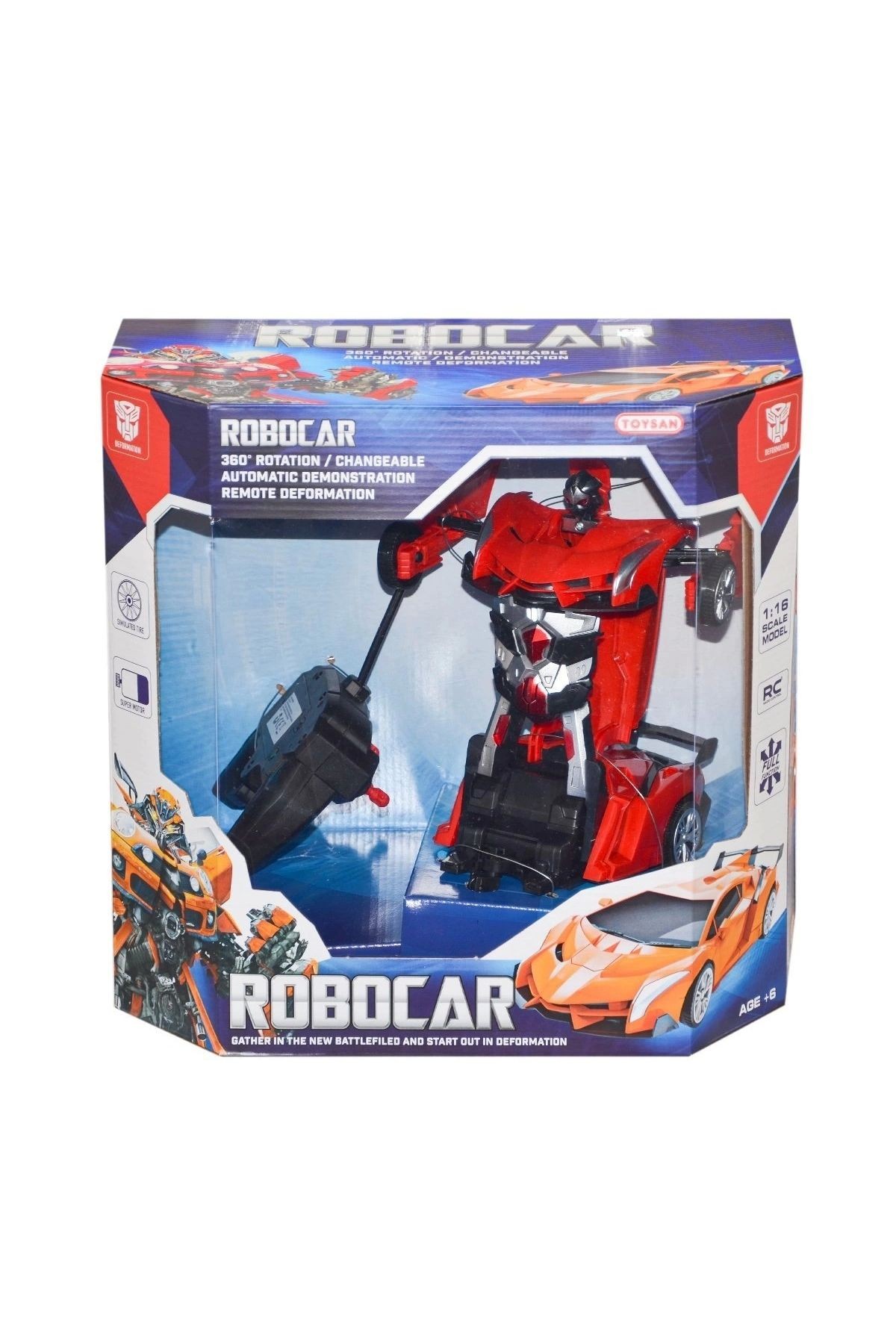 Toy-28 Kumandalı Robocar Dönüşebilen Robot -toysan