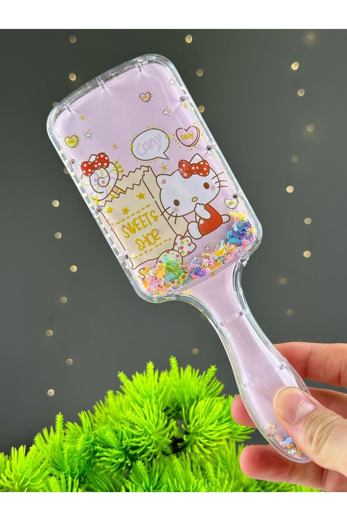 Frozen - Hello Kitty Tarak Dolgu Saplı Lüks Saç Fırçası