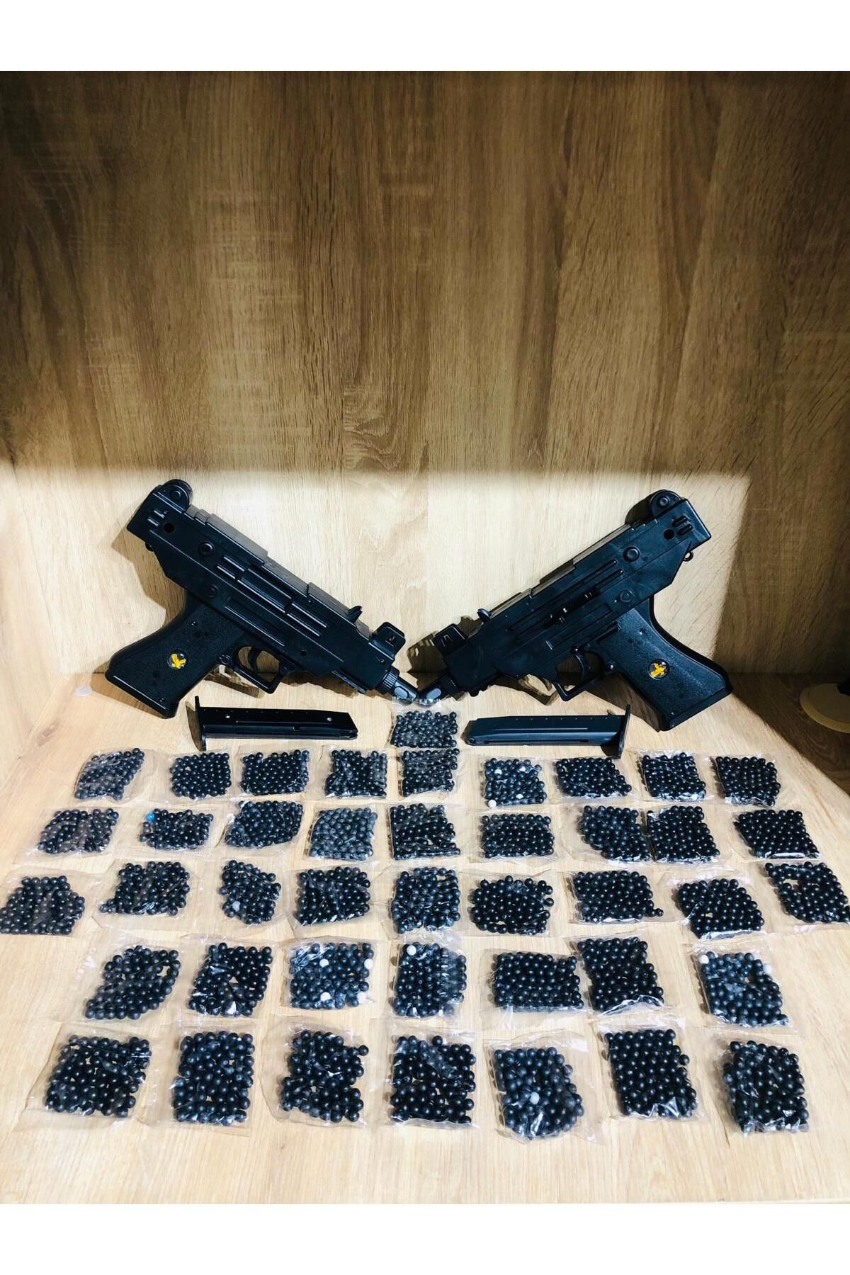 Boncuklu 2 adet Uzi Silah + 42 Paket Mermi
