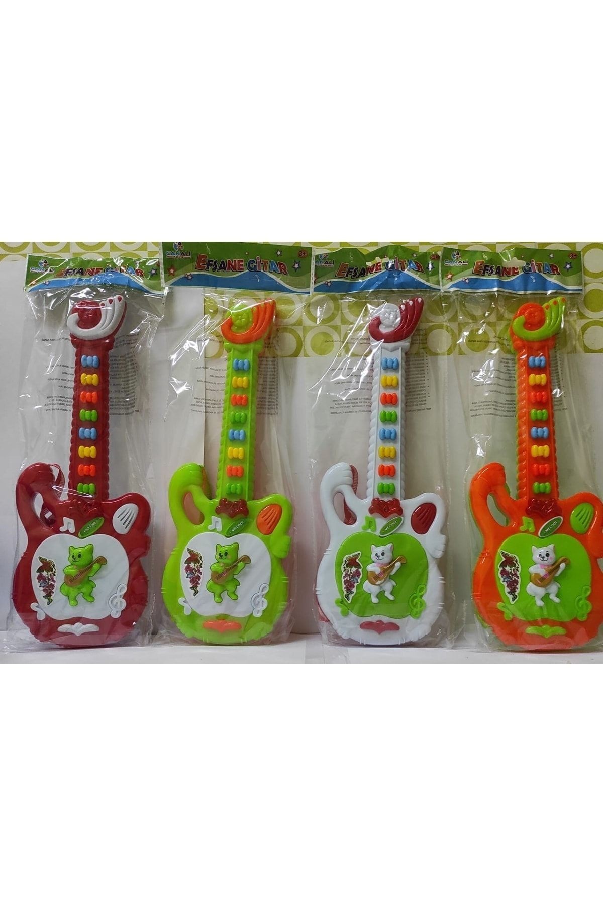 Oyuncak Gitar Pilli Sesli Işıklı Müzikli Eğitici Oyuncak Müzik Aleti