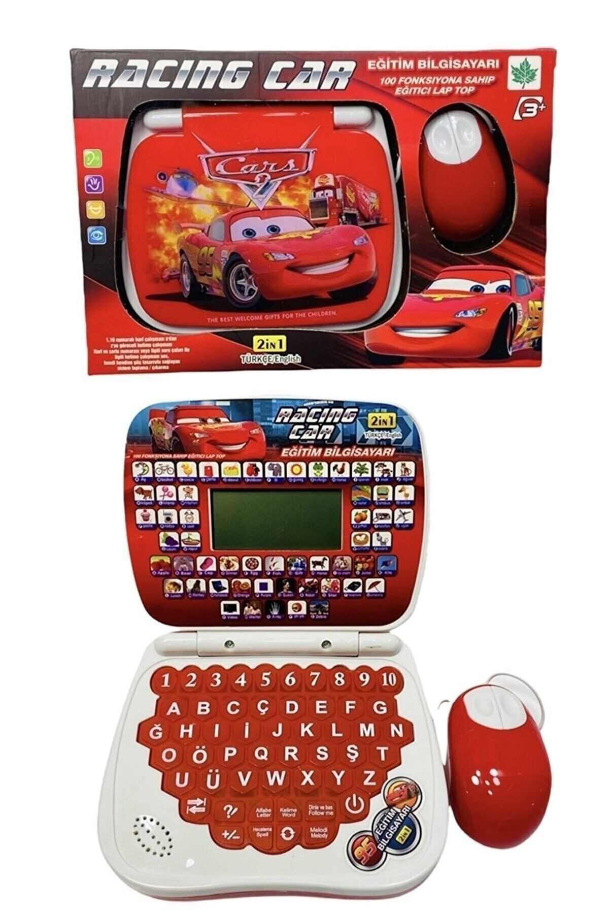 Eğitici Laptop 100 Fonksiyonlu Şimşek Mcqueen Ingilizce Ve Türkçe Çocuk Bilgisayarı