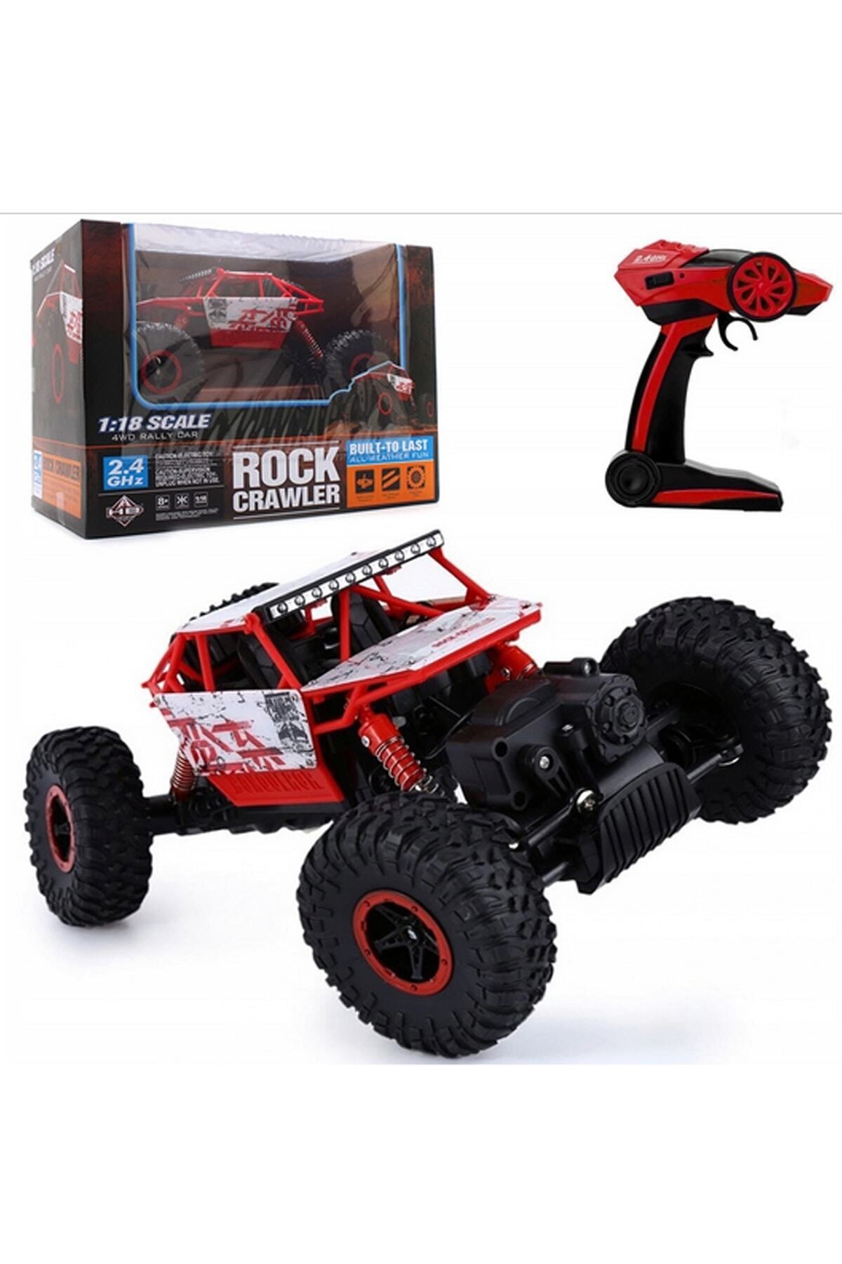 R/c 1:18 Rock Crawler 4x4 Wd Uzaktan Kumandalı Araba Buggy Jeep - Kırmızı