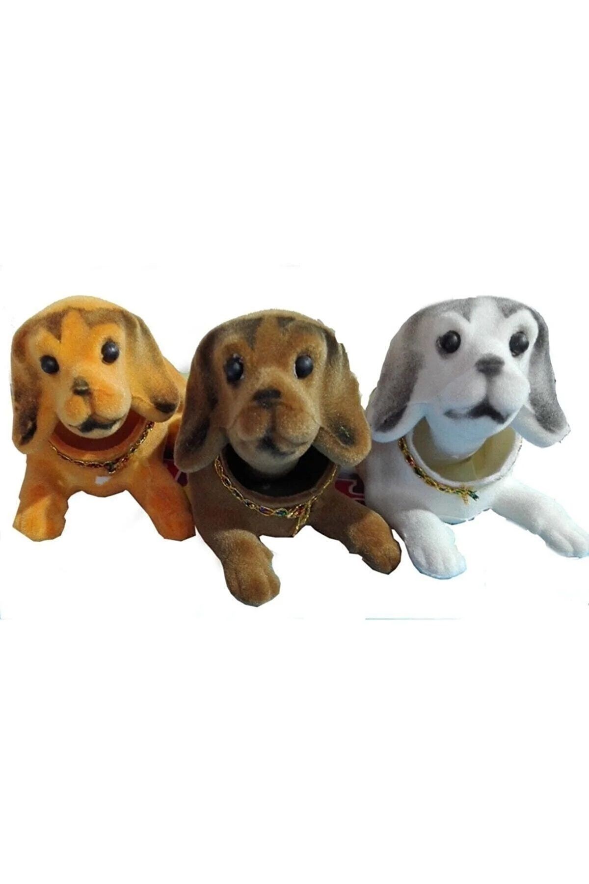 KAFA SALLAYAN 3 Adet Kafa Sallayan Köpek 17x9x7 cm Farklı Renklerde
