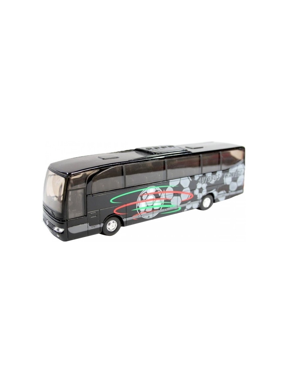 1:60 Ölçek Welly Mercedes Benz Travego Die-Cast Metal Otobüs Siyah