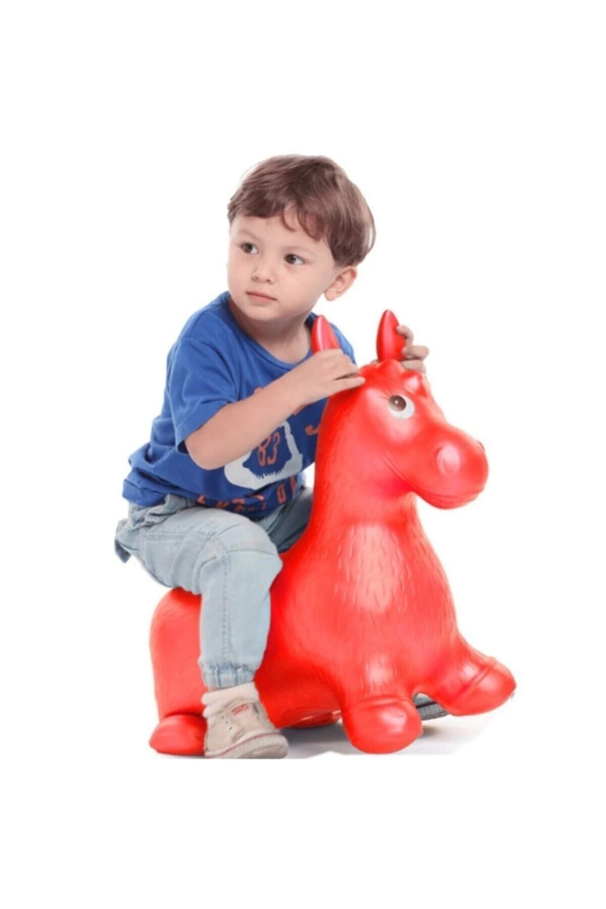 Şişme Eşek Zıp Zıp Pilates & Jimnastik At Geyik Kuzu Çocuk Bebek Şişme Hayvan