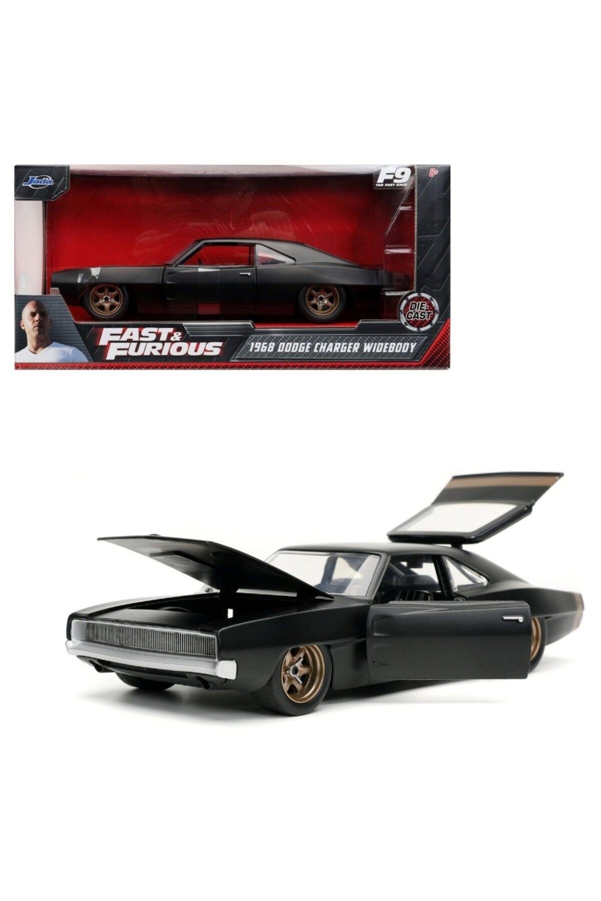 1:24 Hızlı ve Öfkeli Fast & Furious 1968 Dodge Charger Widebody