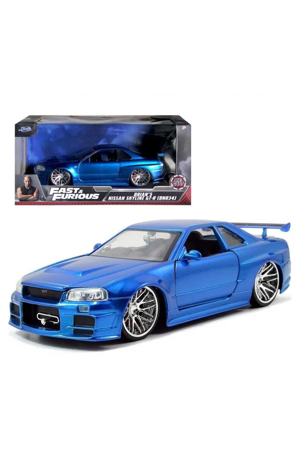 Hızlı ve Öfkeli Fast and Furious Diecast 1/24 Brian's Nissan Skyline Gt-R