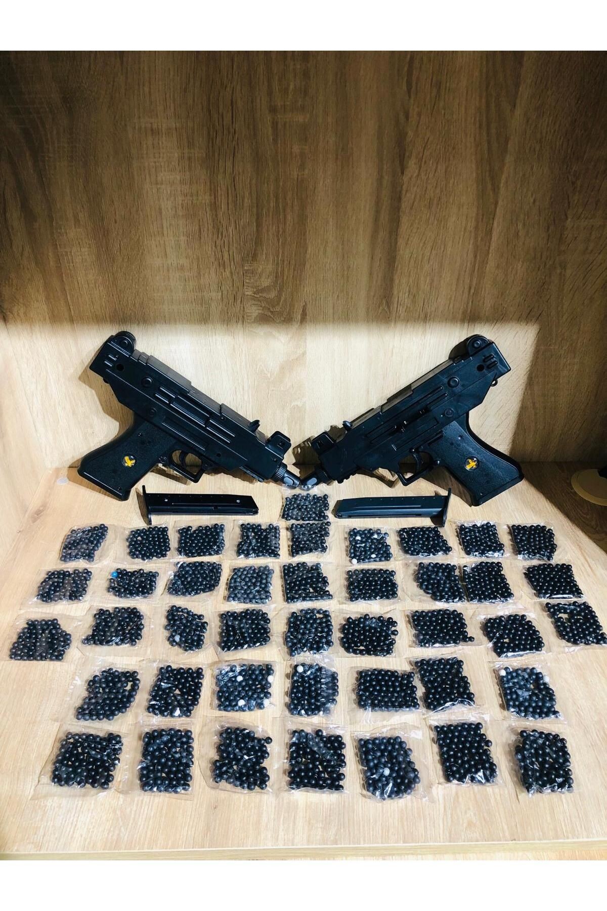 Boncuklu 2 adet Uzi Silah + 42 Paket Mermi