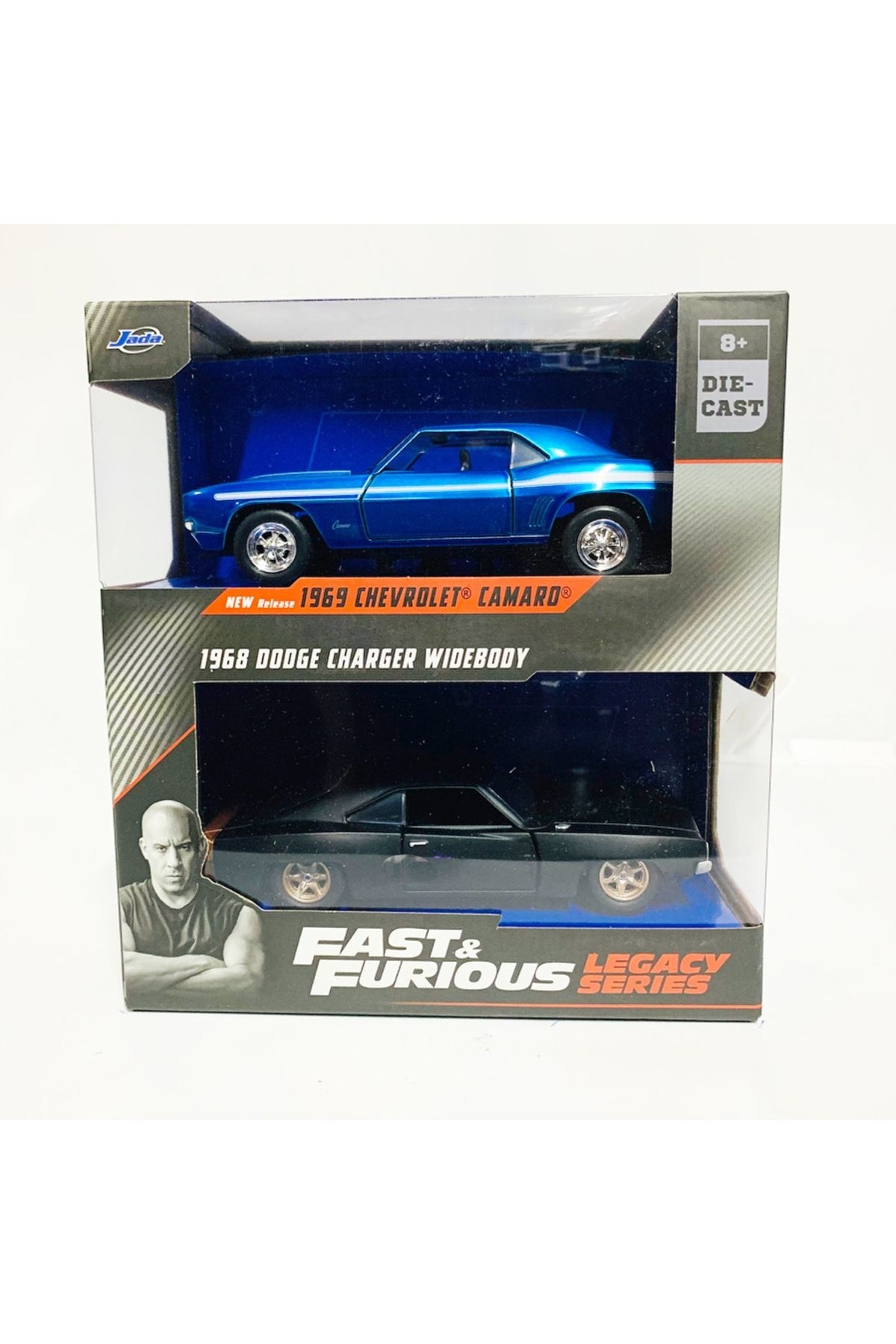 Hızlı ve Öfkeli Fast&Furious Legacy Series Chevrolet Camaro+1968 Dodge Charger Wide Body Twin Pack