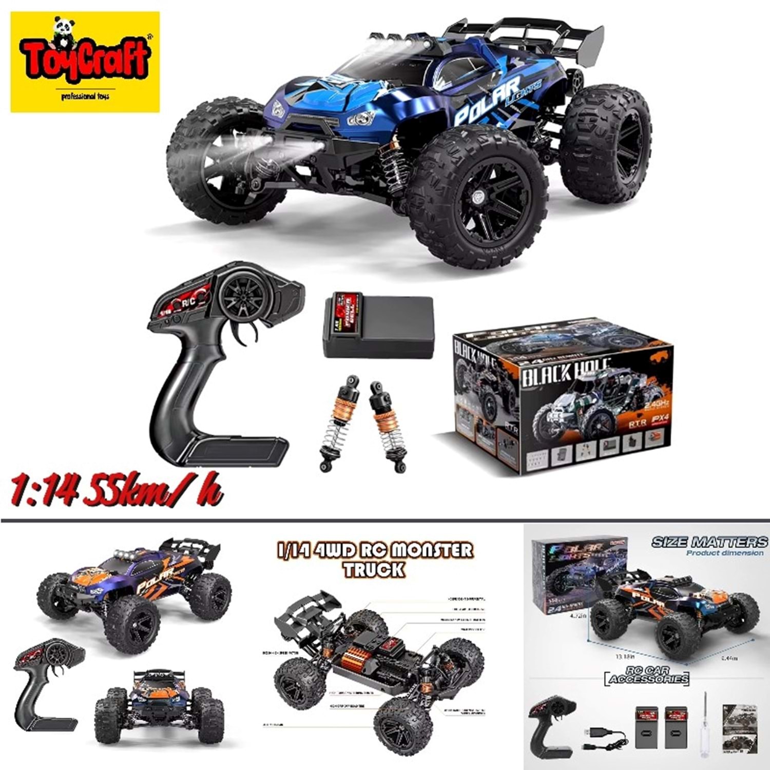 Toycraft Hurricane 55 Km/h Elektrikli Servo Motor Spor Araç Arazi Aracı