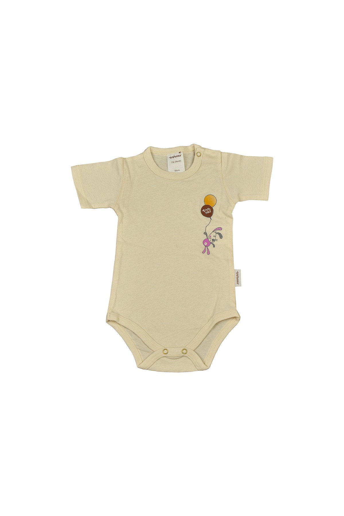 TobraAna Organik Bebek Yazlık Body Set 2 Parça Kız Pembe Renk Love Tema