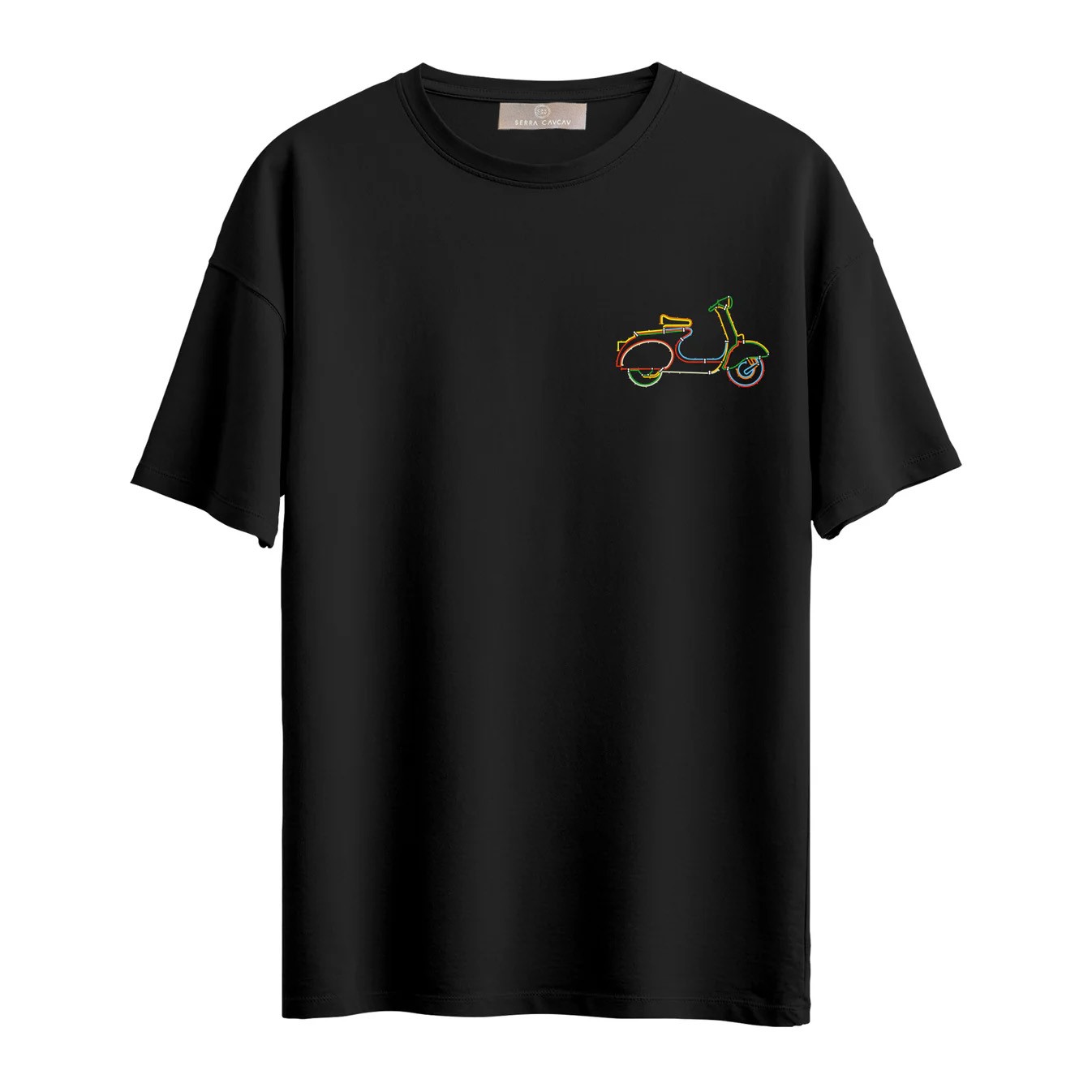 Serra Cavcav Vespa Vibes Oversize T-Shirt - Siyah