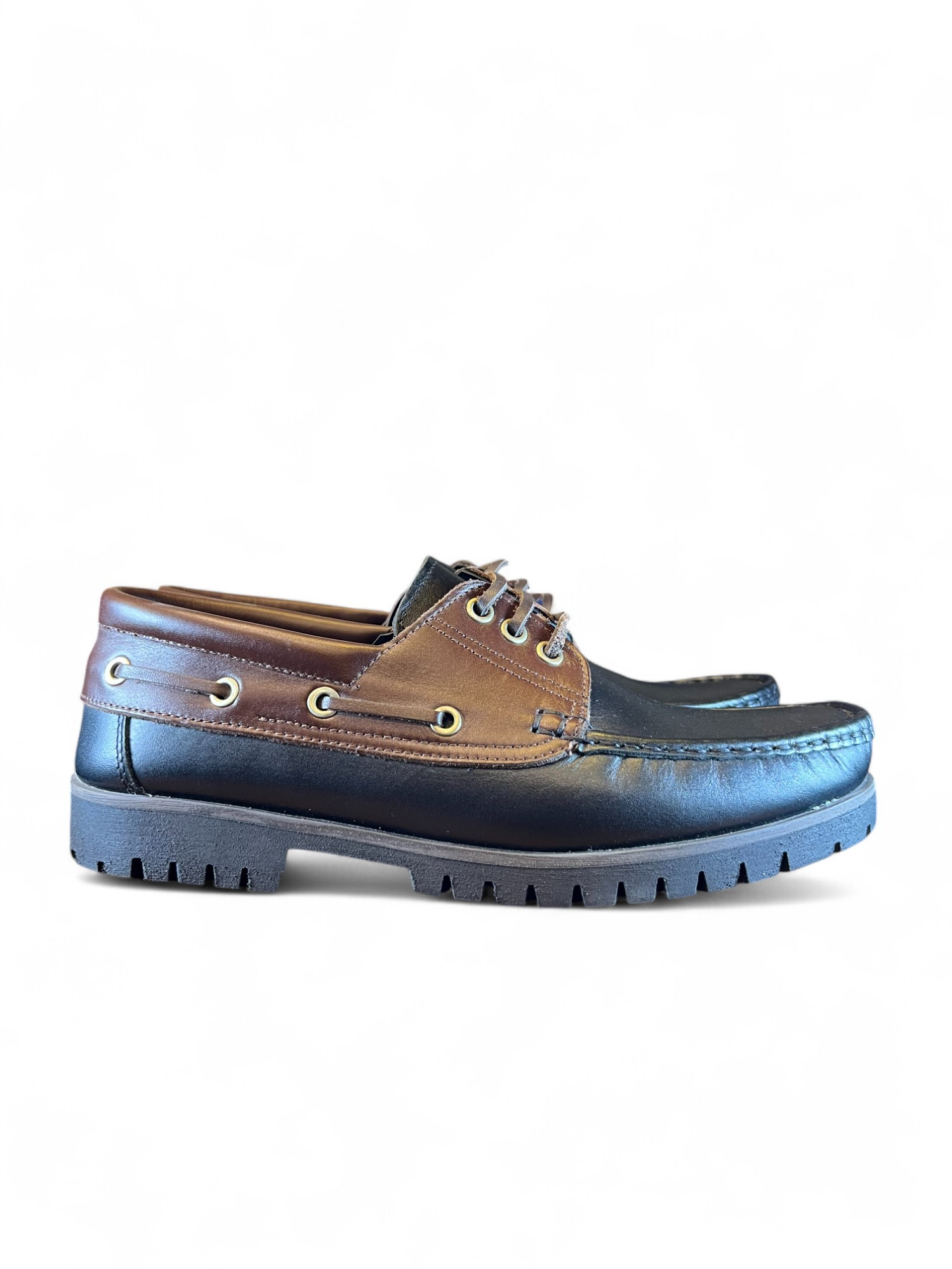 Hakiki Deri Lug Boat clog Erkek Ayakkabısı