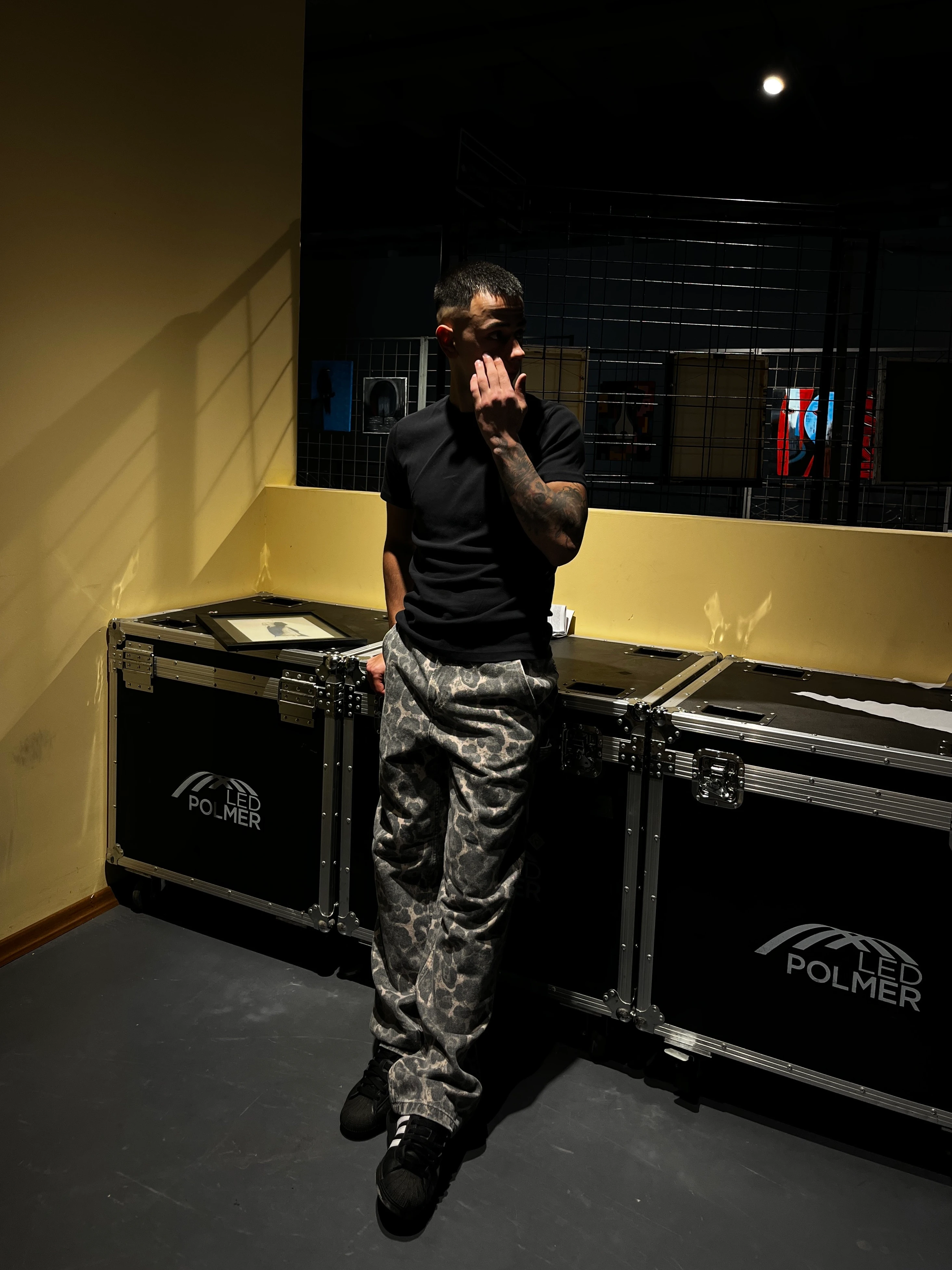 Premium Leopar Desenli Baggy Pantolon G10163