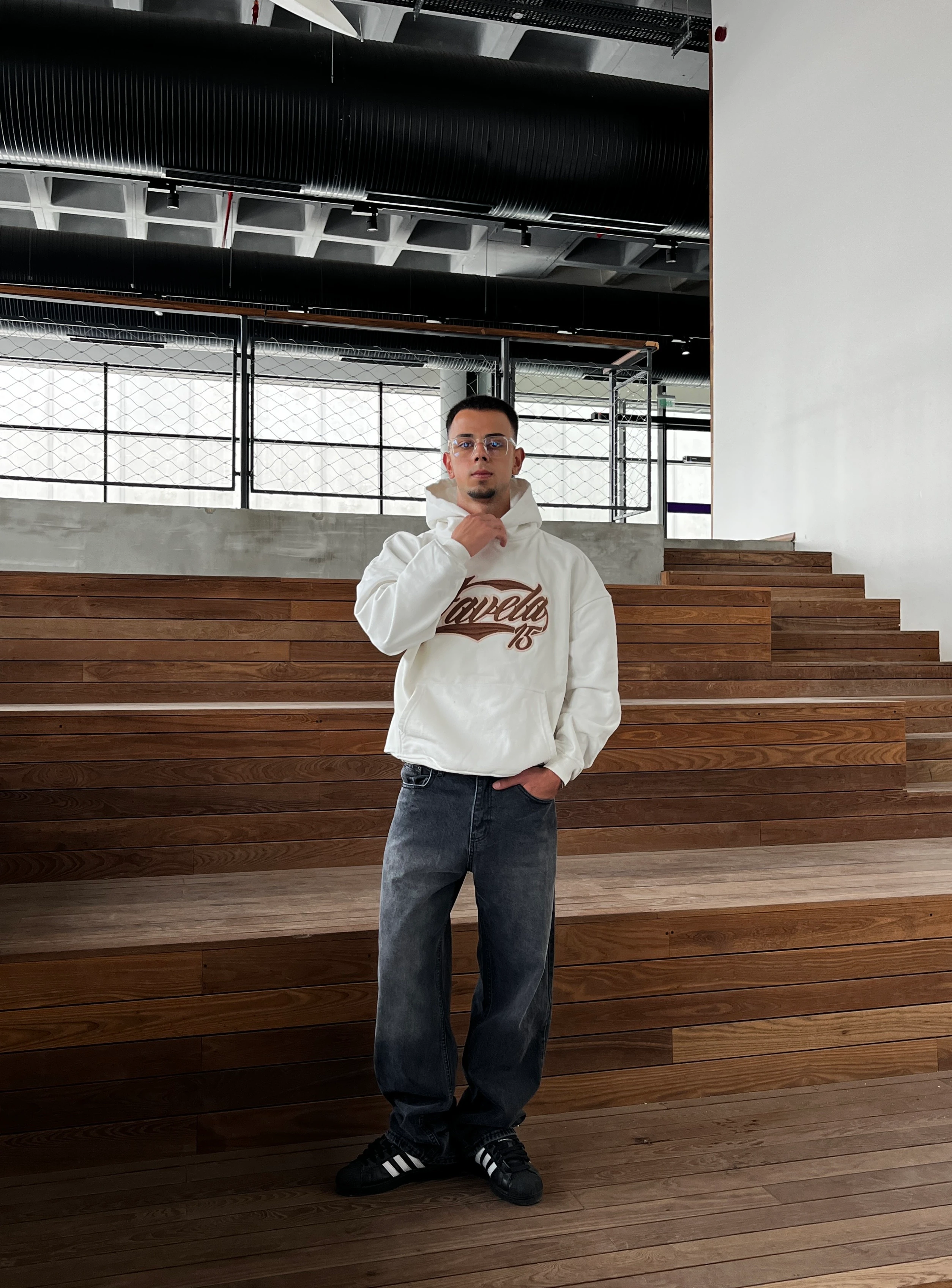 FVL Nakış Detaylı Premium Boxy Fit Sweatshirt G10146