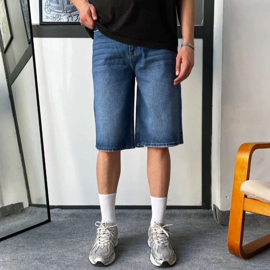 Ghost Atelier 005 Koyu Mavi Baggy Kot Şort G10129