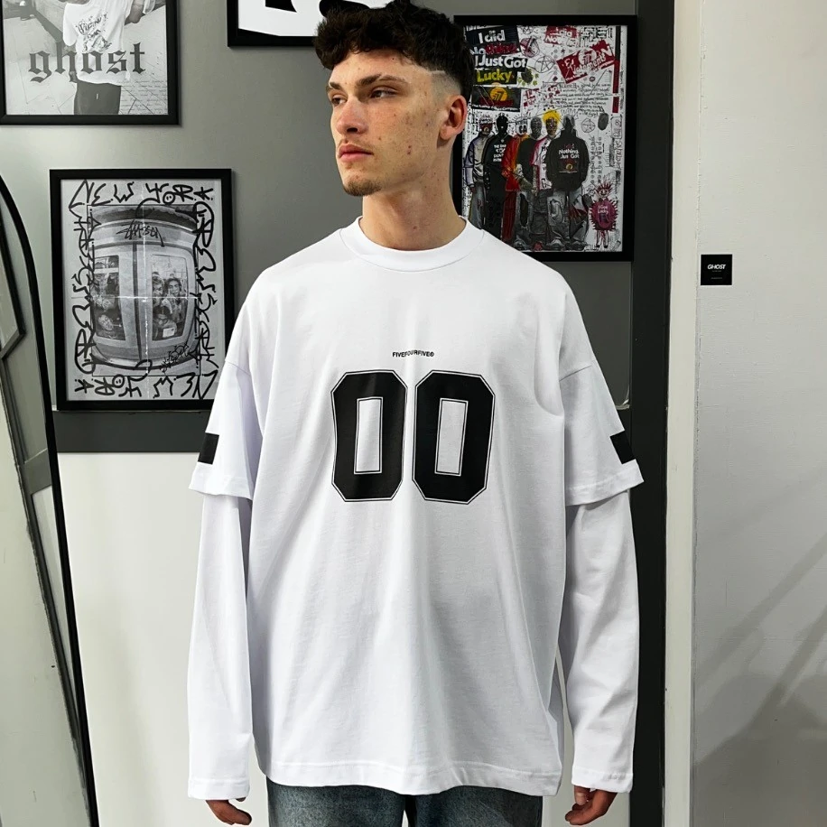 Five Four Five Premium Oversize Long Sleeve - Beyaz G10111