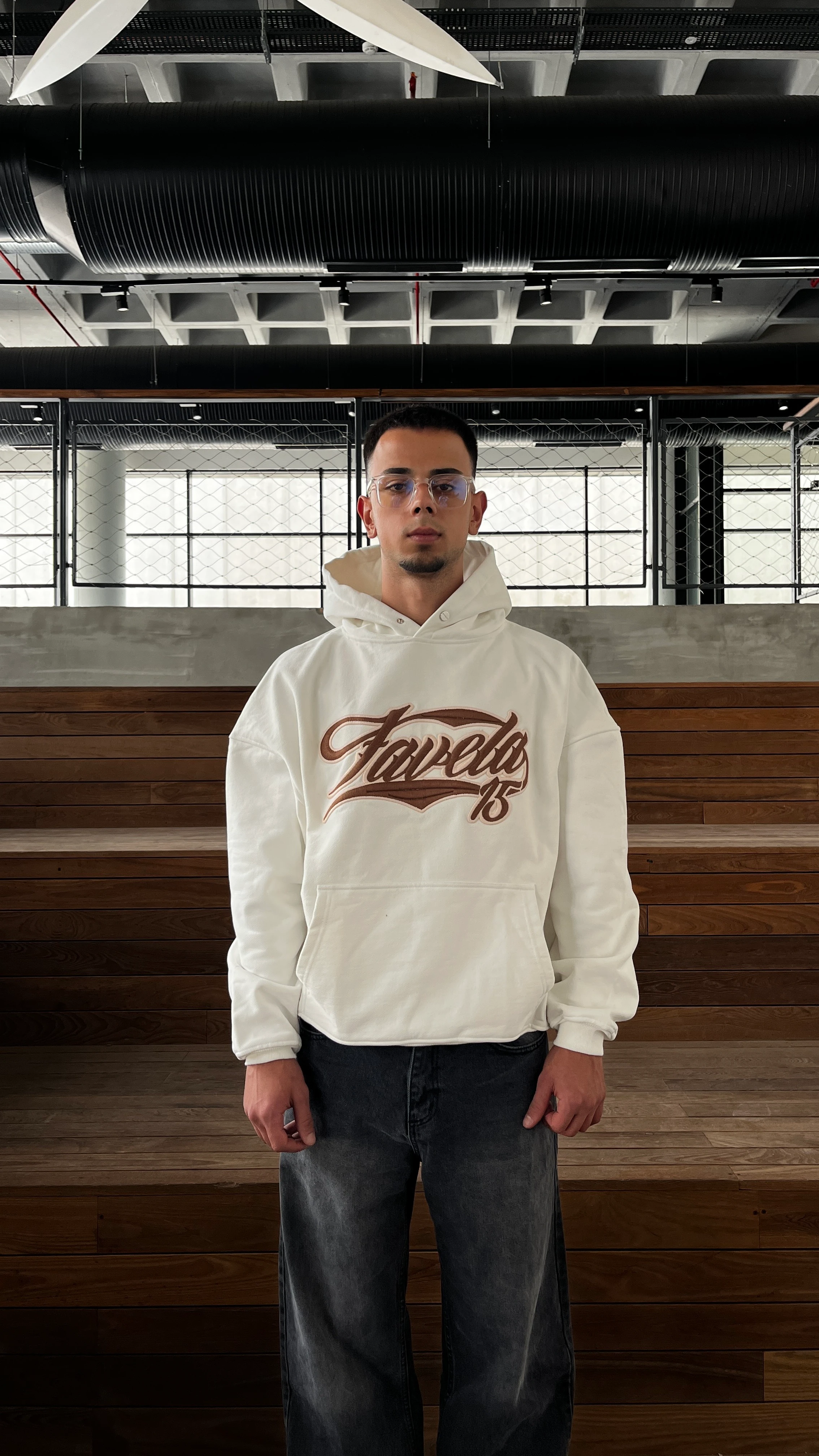 FVL Nakış Detaylı Premium Boxy Fit Sweatshirt G10146