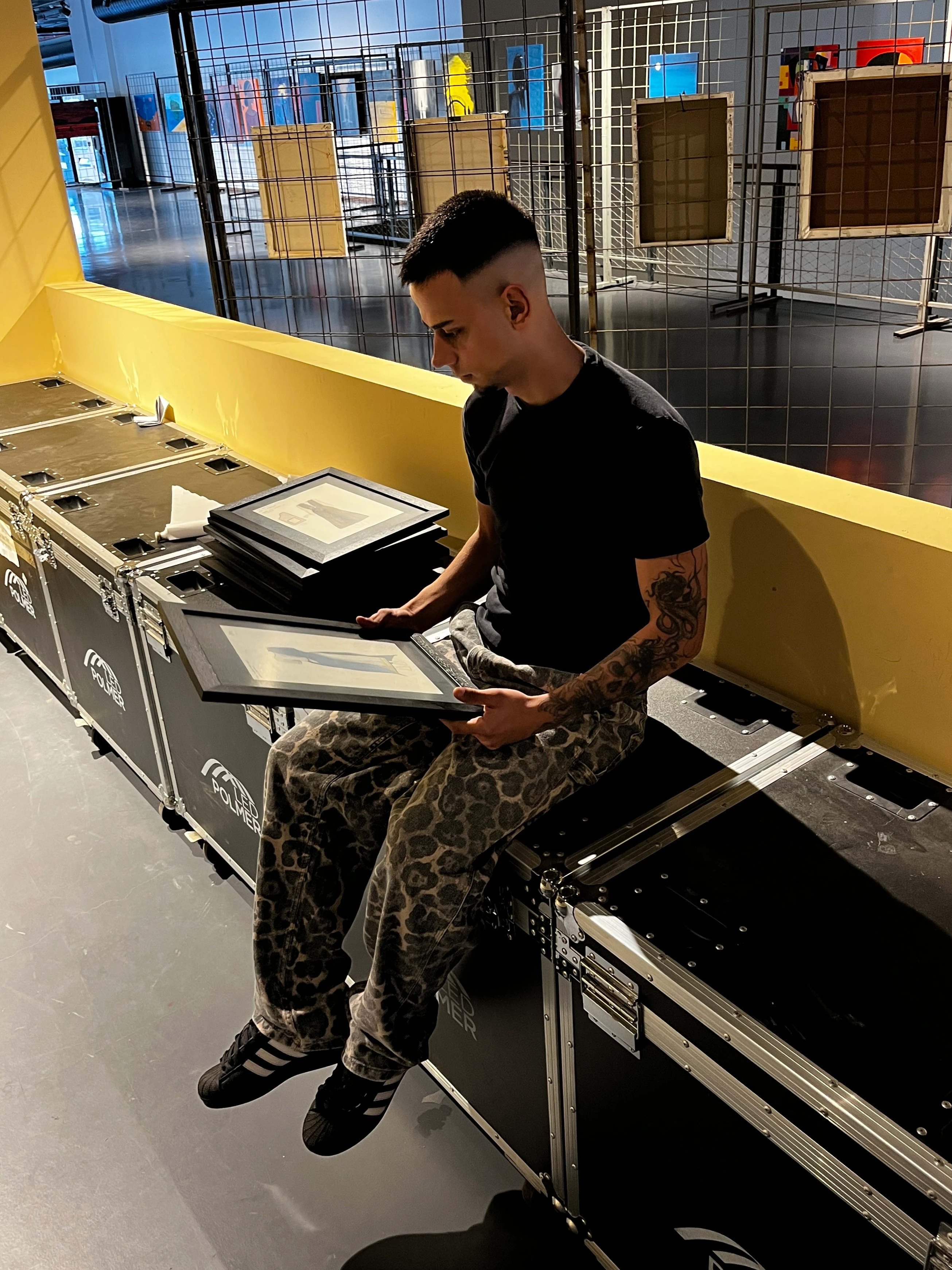 Premium Leopar Desenli Baggy Pantolon G10163