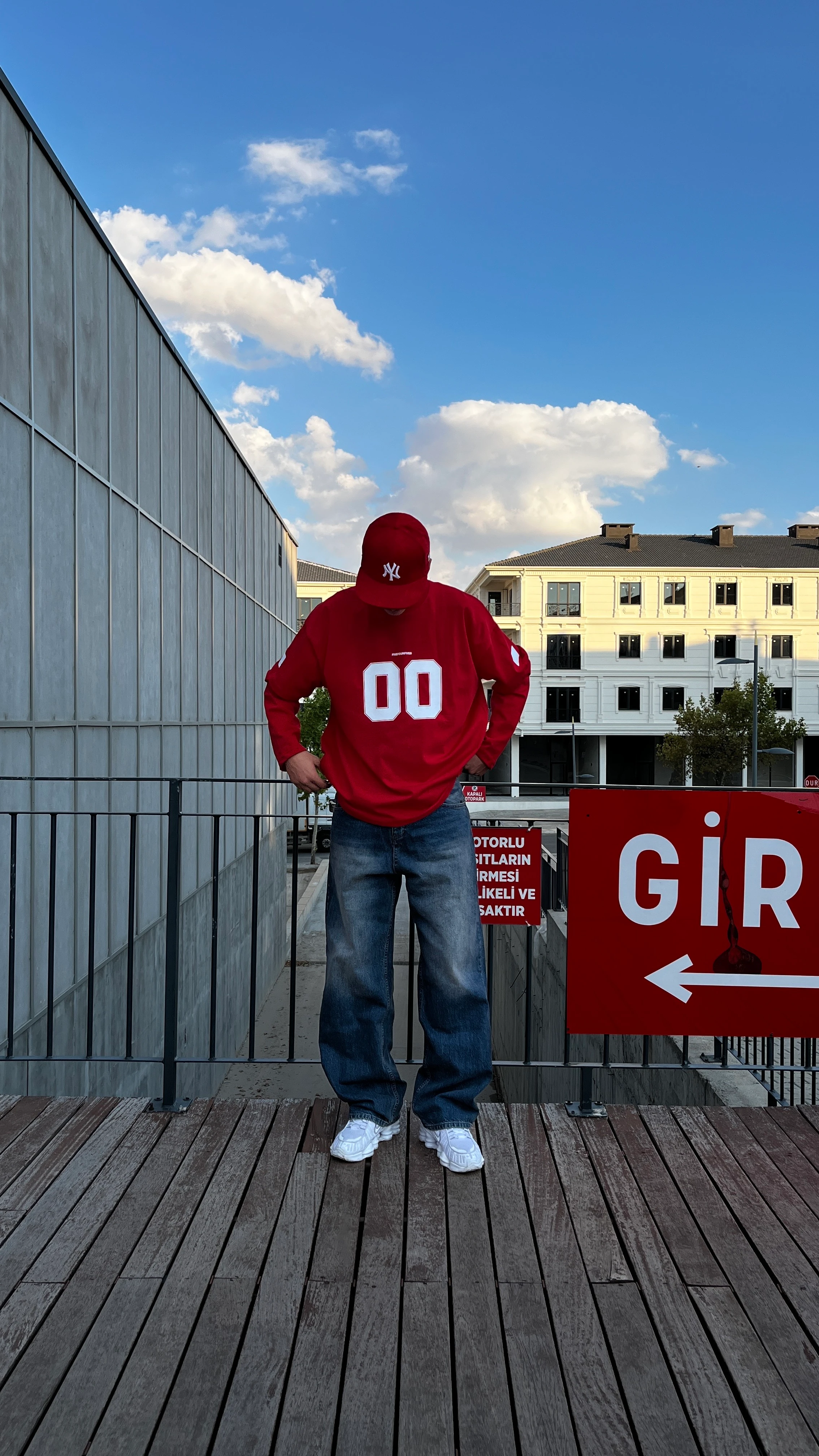 Acid Wash Blue Baggy Pantolon G10142