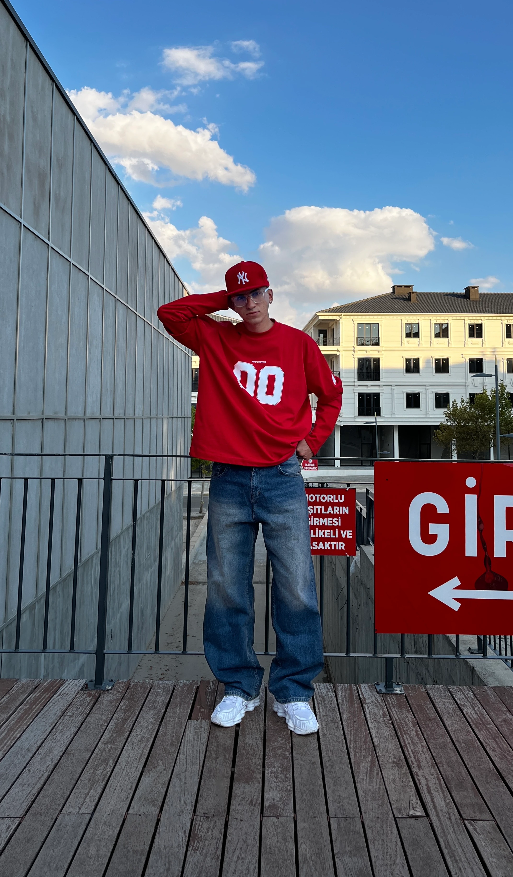 Acid Wash Blue Baggy Pantolon G10142