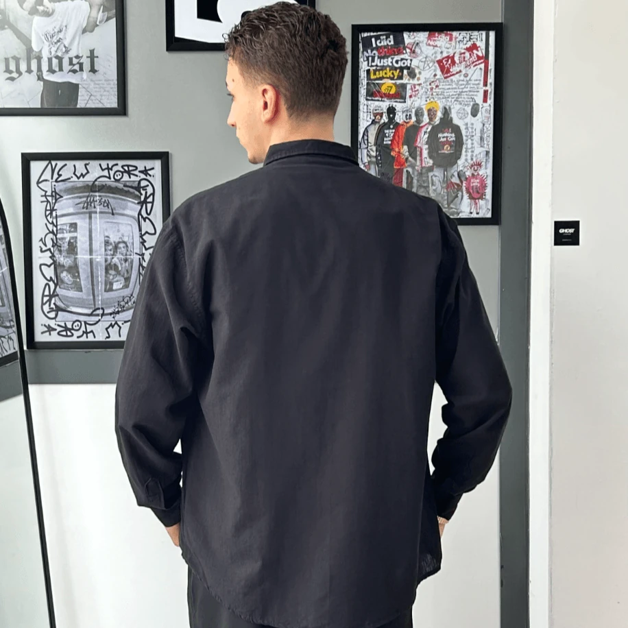 Chill Cozy Relax Fit Siyah Gömlek G1081