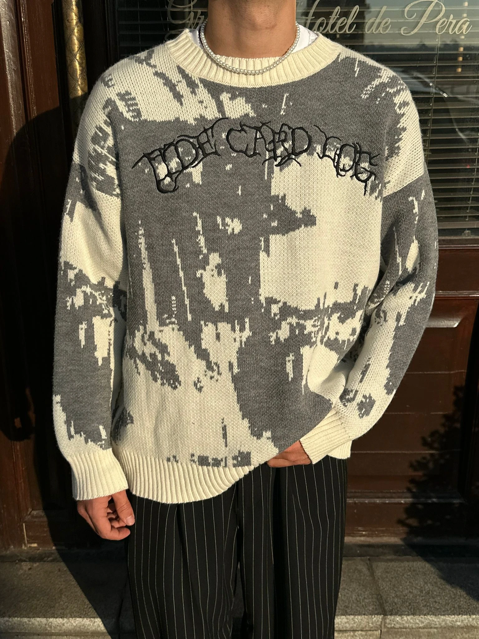 Premium Nakış Detaylı Triko Kazak G10161