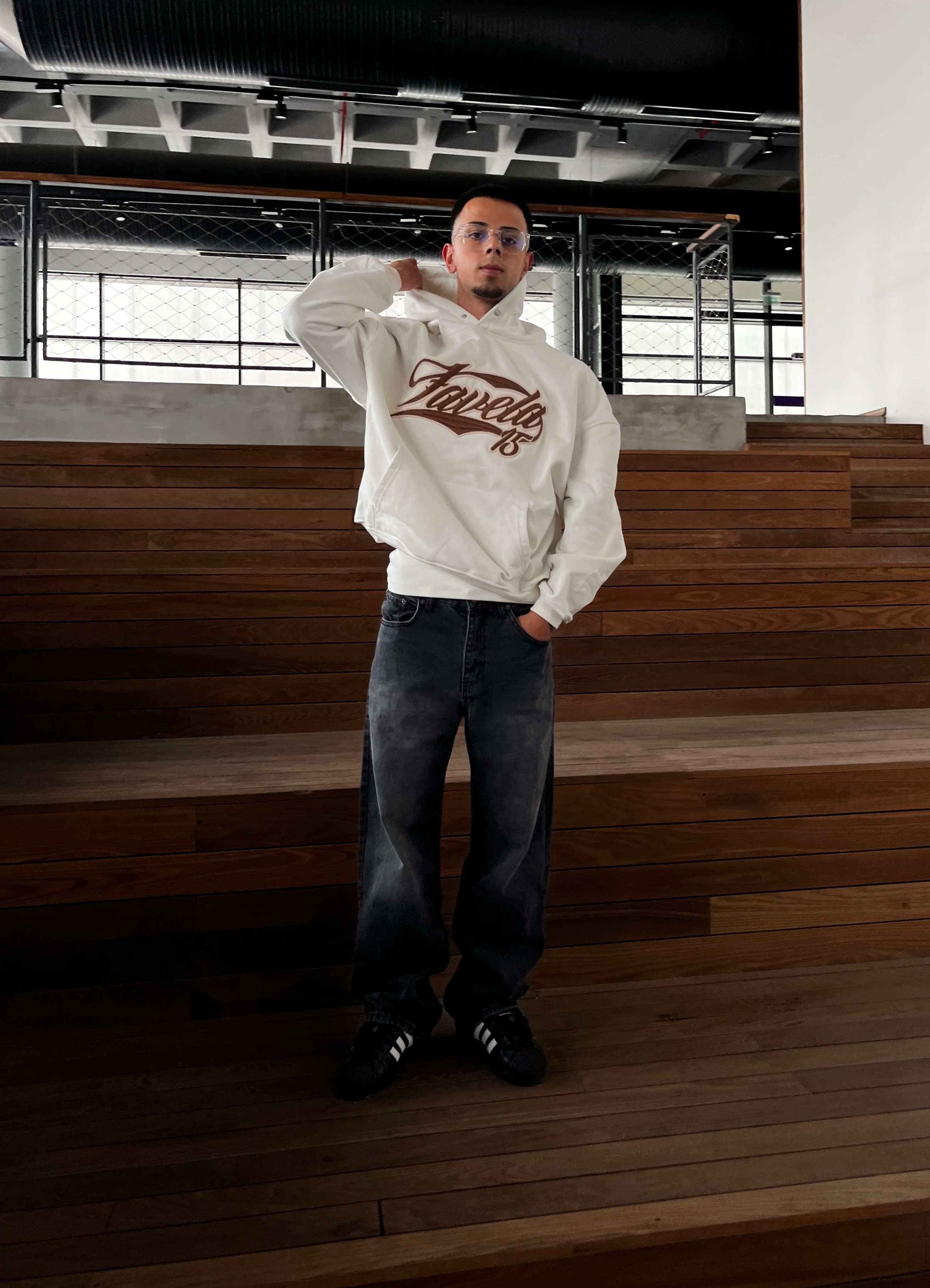 FVL Nakış Detaylı Premium Boxy Fit Sweatshirt G10146