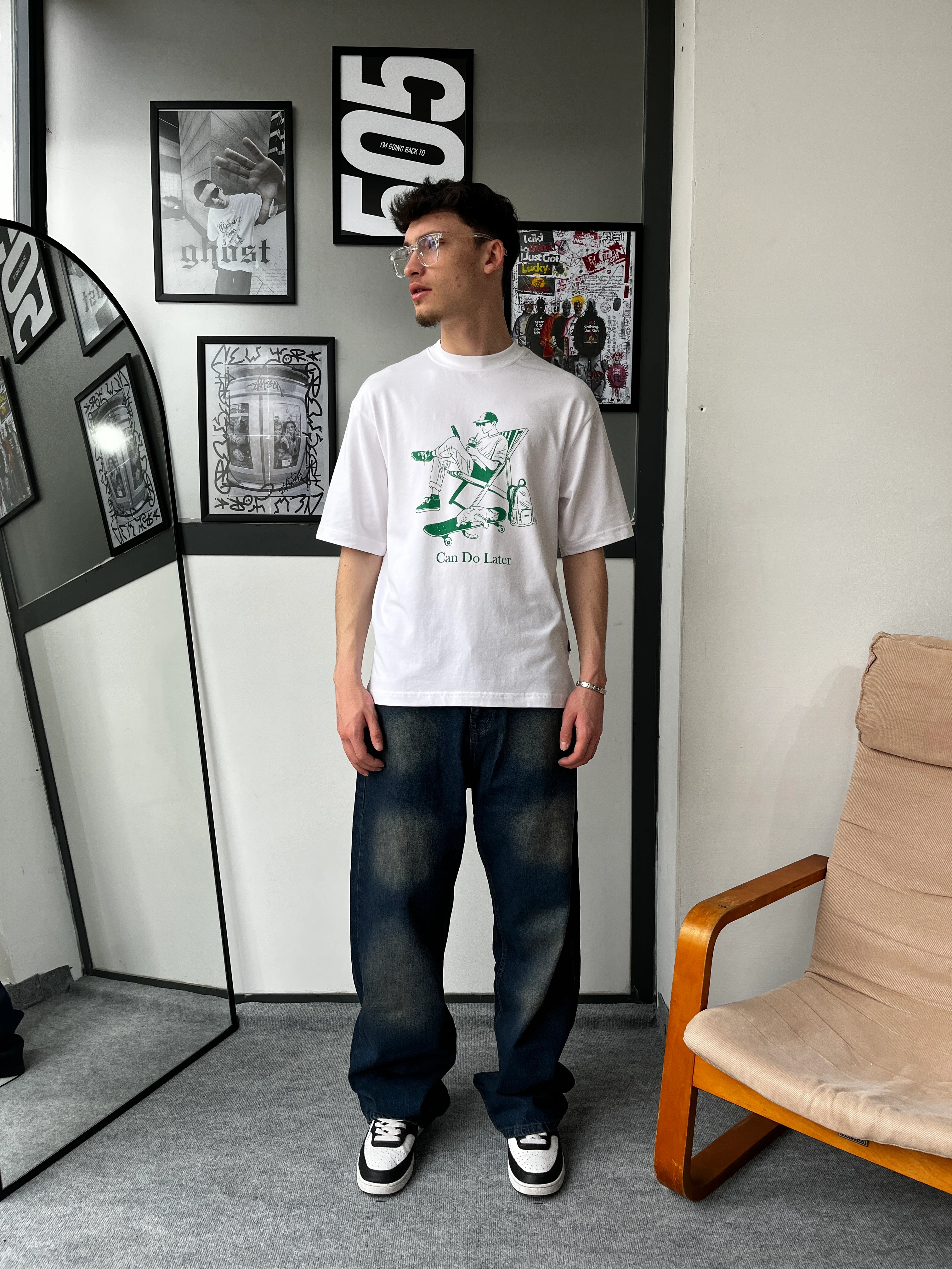 Acid Wash Baggy Pantolon G1094