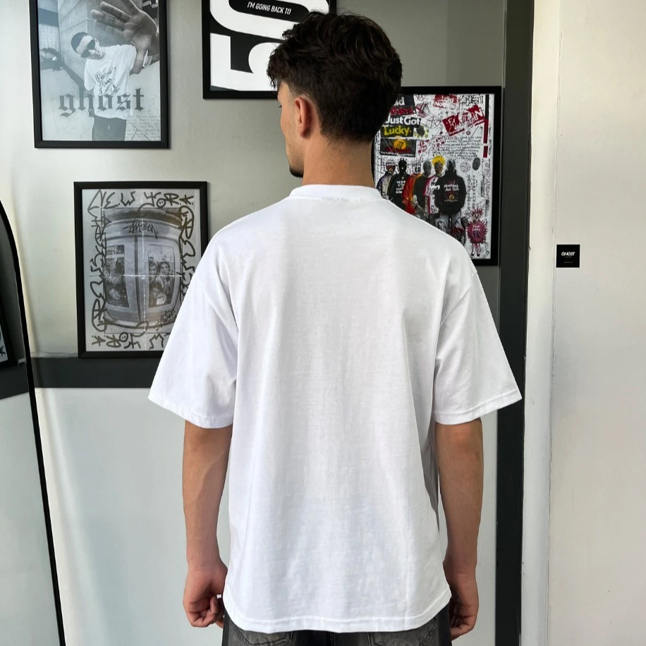 Beyaz Fear God Boxy Fit Oversize Tişört G10136