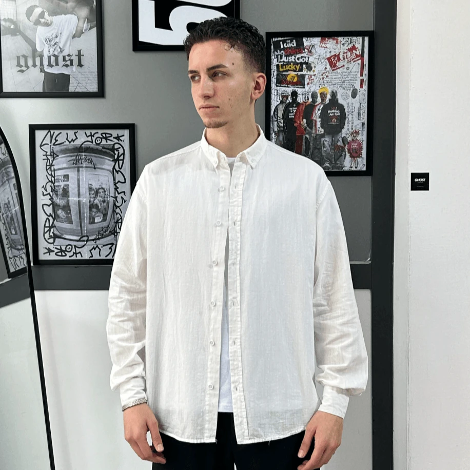 Chill Cozy Relax Fiy Beyaz Gömlek G1042