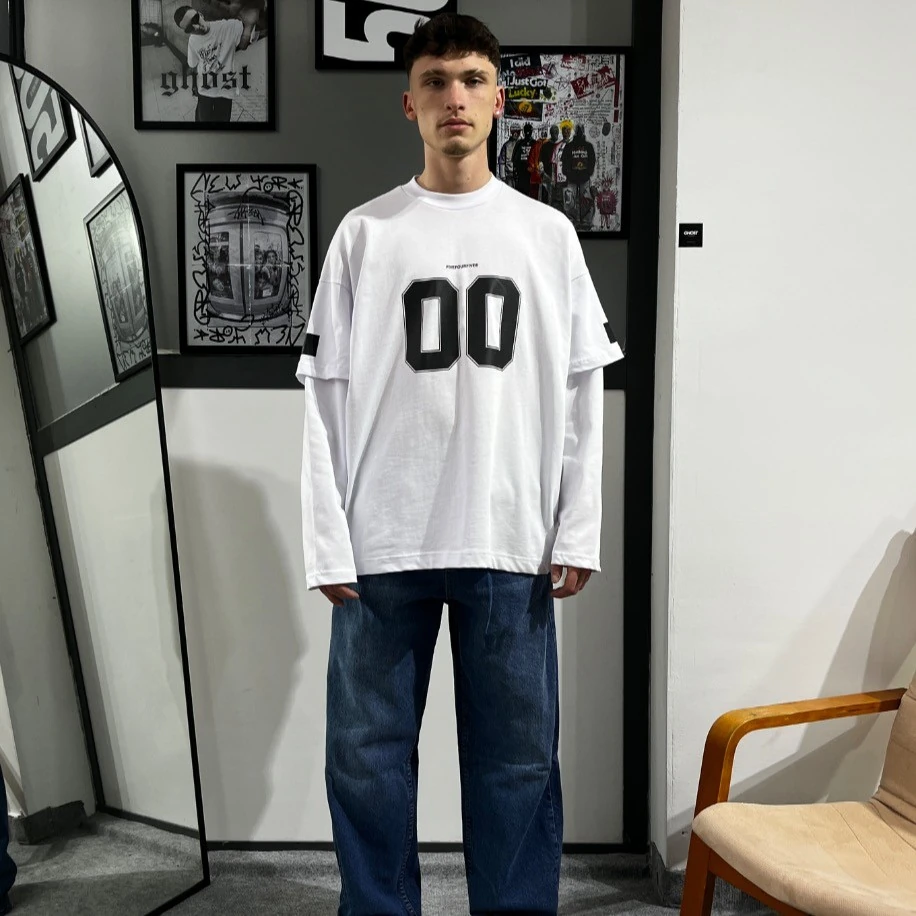 Five Four Five Premium Oversize Long Sleeve - Beyaz G10111