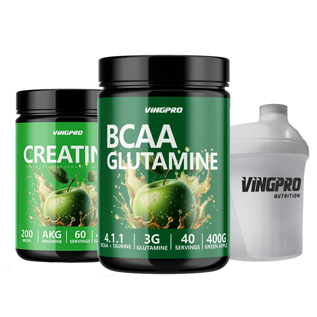 BCAA 4.11 + GLUTAMIN CREATINE SHAKER SETİ