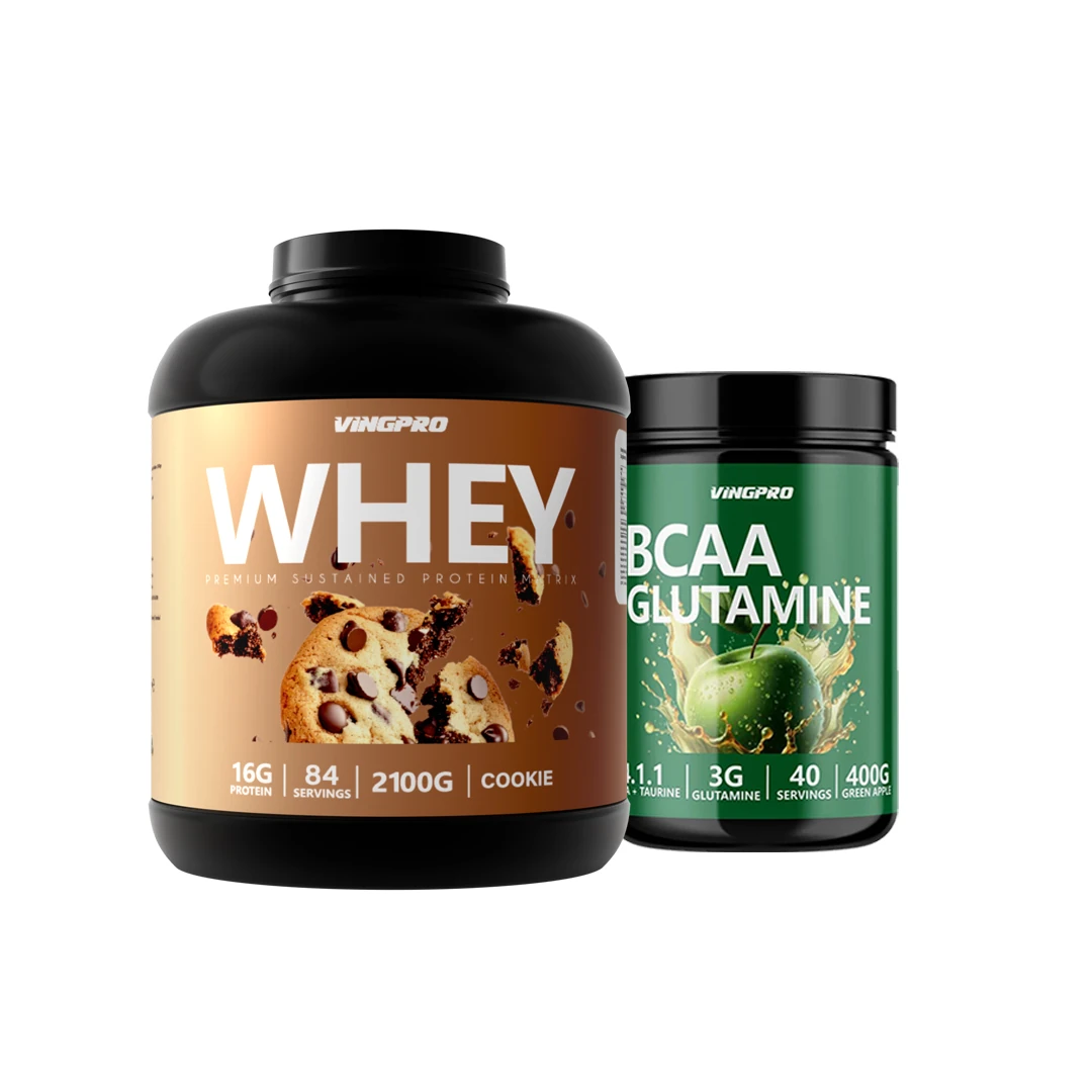 KAS ONARIM EKO PAKETİ 2100 GR WHEY PROTEIN (KURABİYE) + BCAA + GLUTAMİNE (YEŞİL ELMA)