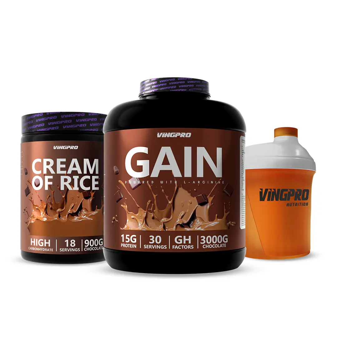 KİLO AL PAKETİ (GAINER 3000 GR + RICE CREAM ÇİKOLATA 900 GR + SHAKER)