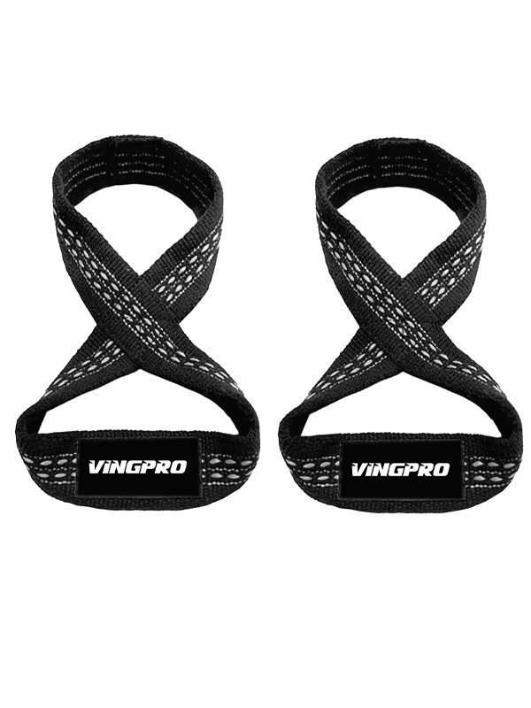 Ağırlık Kaldırma Kayışı Fitness Crossfit (8 Loop Lifting Straps) Siyah