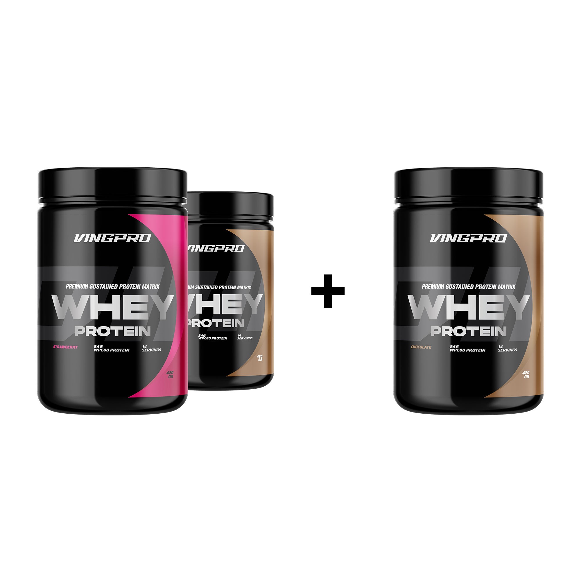 3 AL 2 ÖDE (WHEY PROTEIN PRO WPC80 420GR) (2 ÇİKOLATA + 1 ÇİLEK)