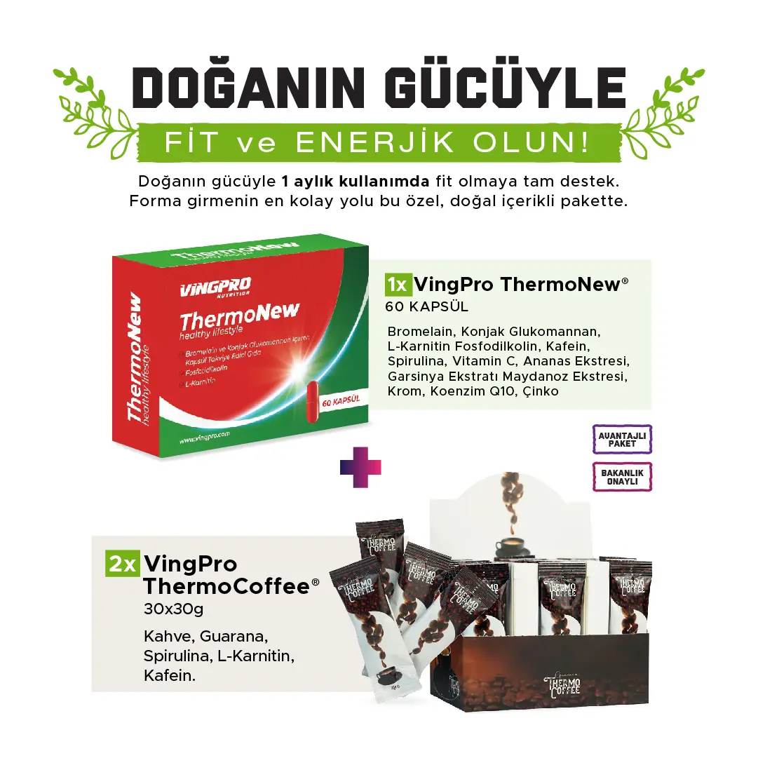 1 Aylık Zayıflama Paketi ( 2 kutu kahve 1 kutu kapsül )