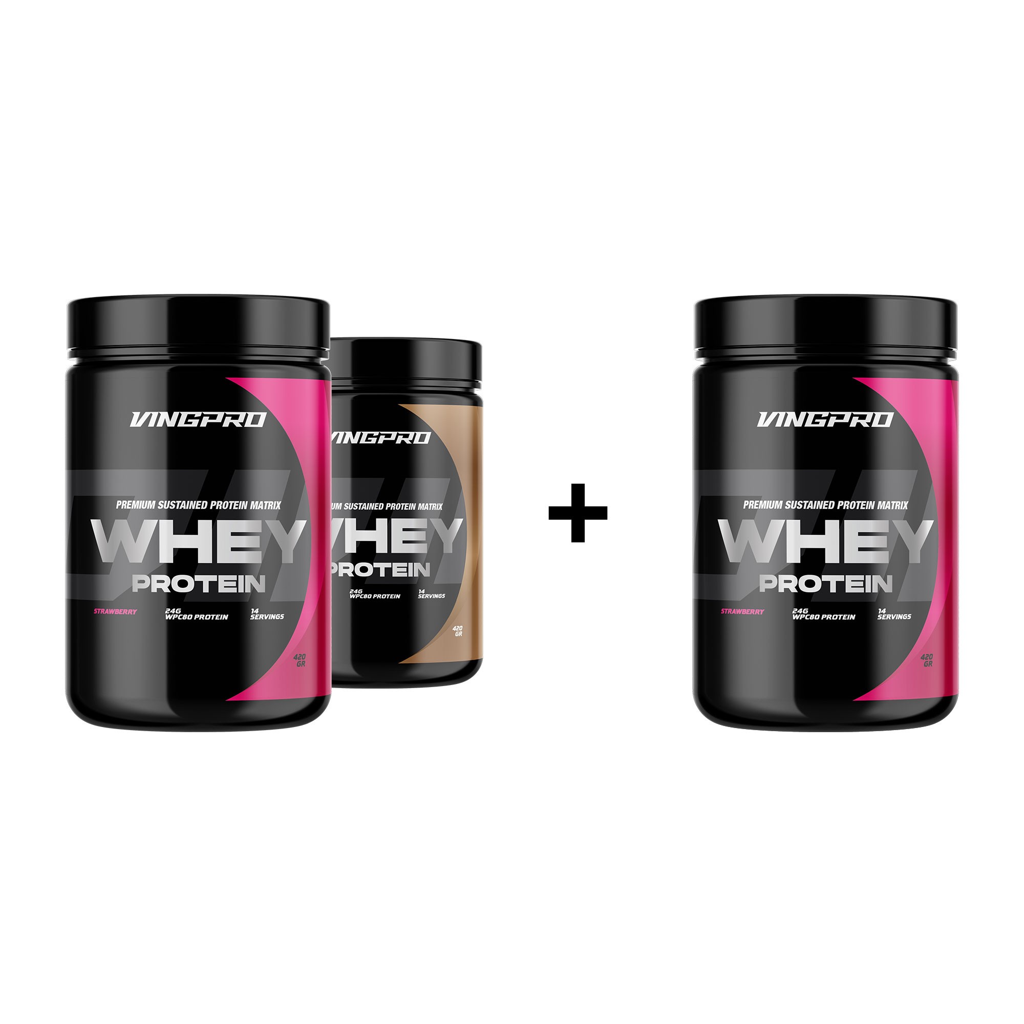 3 AL 2 ÖDE (WHEY PROTEIN PRO WPC80 420GR) (2 ÇİLEK + 1 ÇİKOLATA)